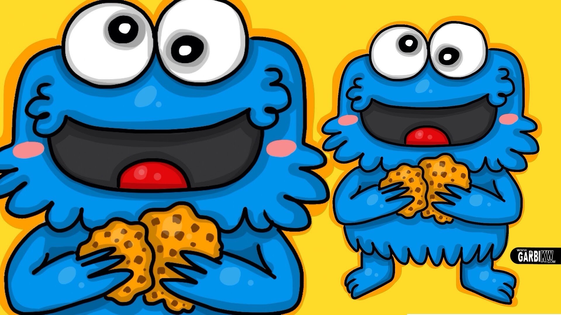 1920x1080 pin Cookie Monster clipart chibi #7