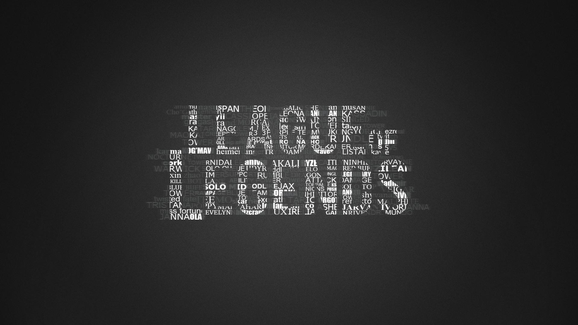 1920x1080 League of Legends Logo in Typography HD Wallpaper. Â« Â»
