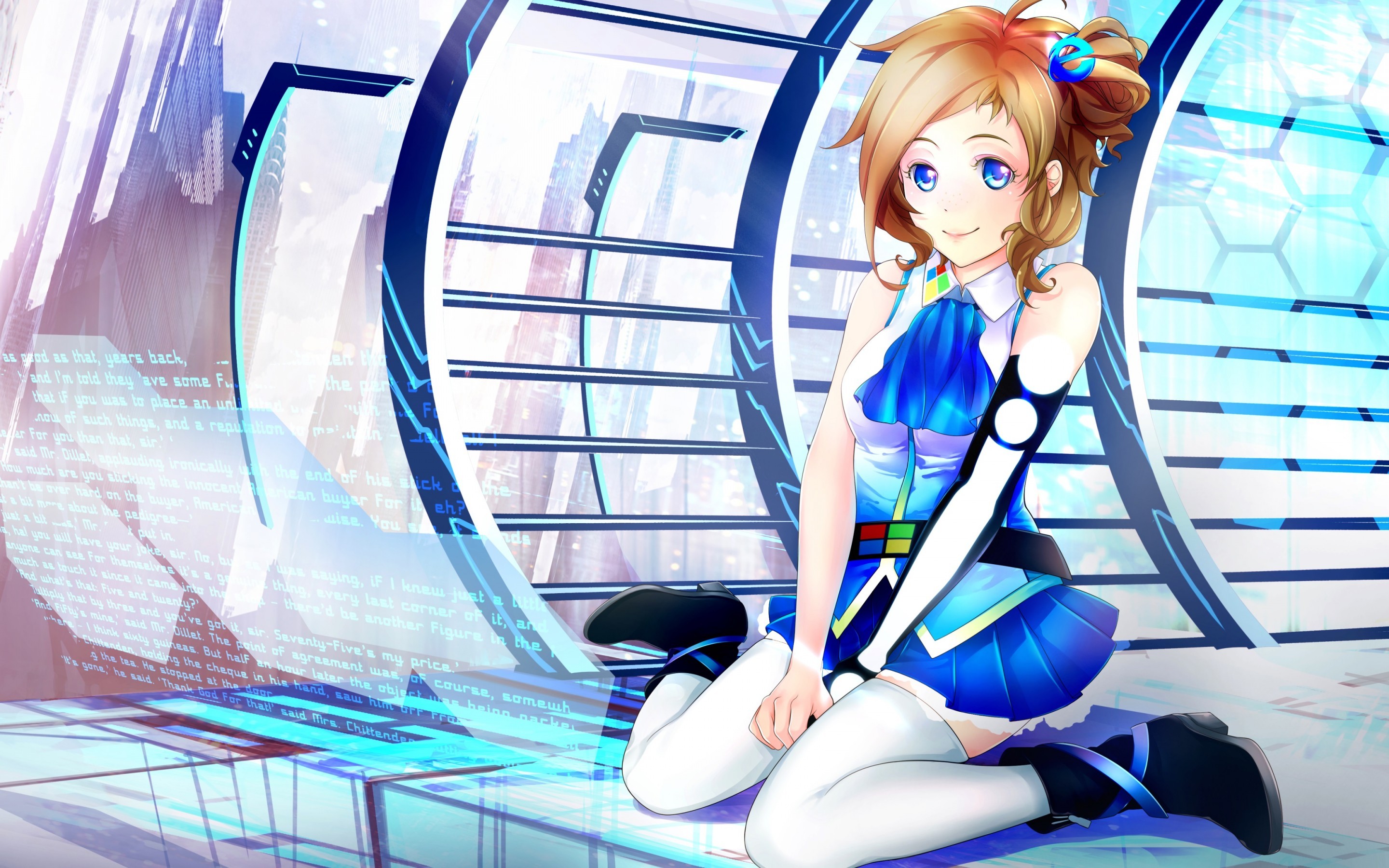 2880x1800 Tags: Anime girl, Windows ...