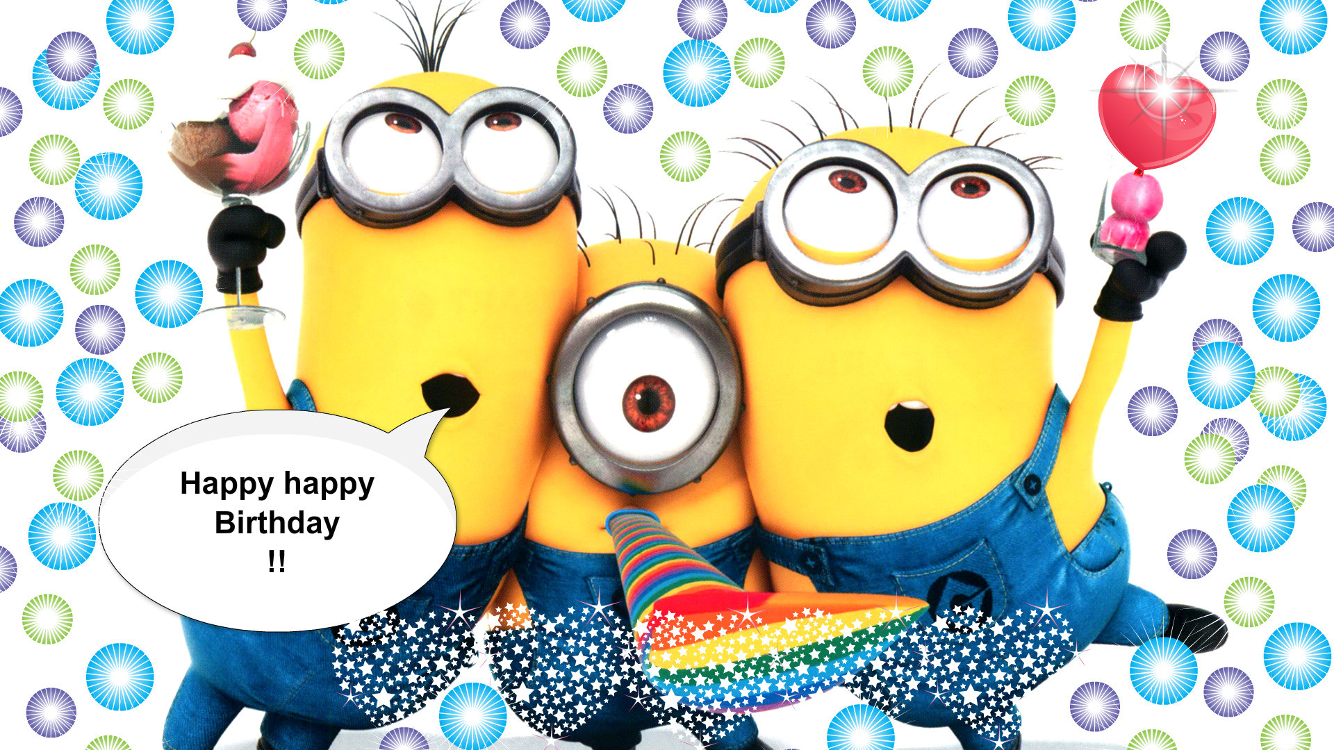 1920x1080 Happy Birthday Minions Wallpaper