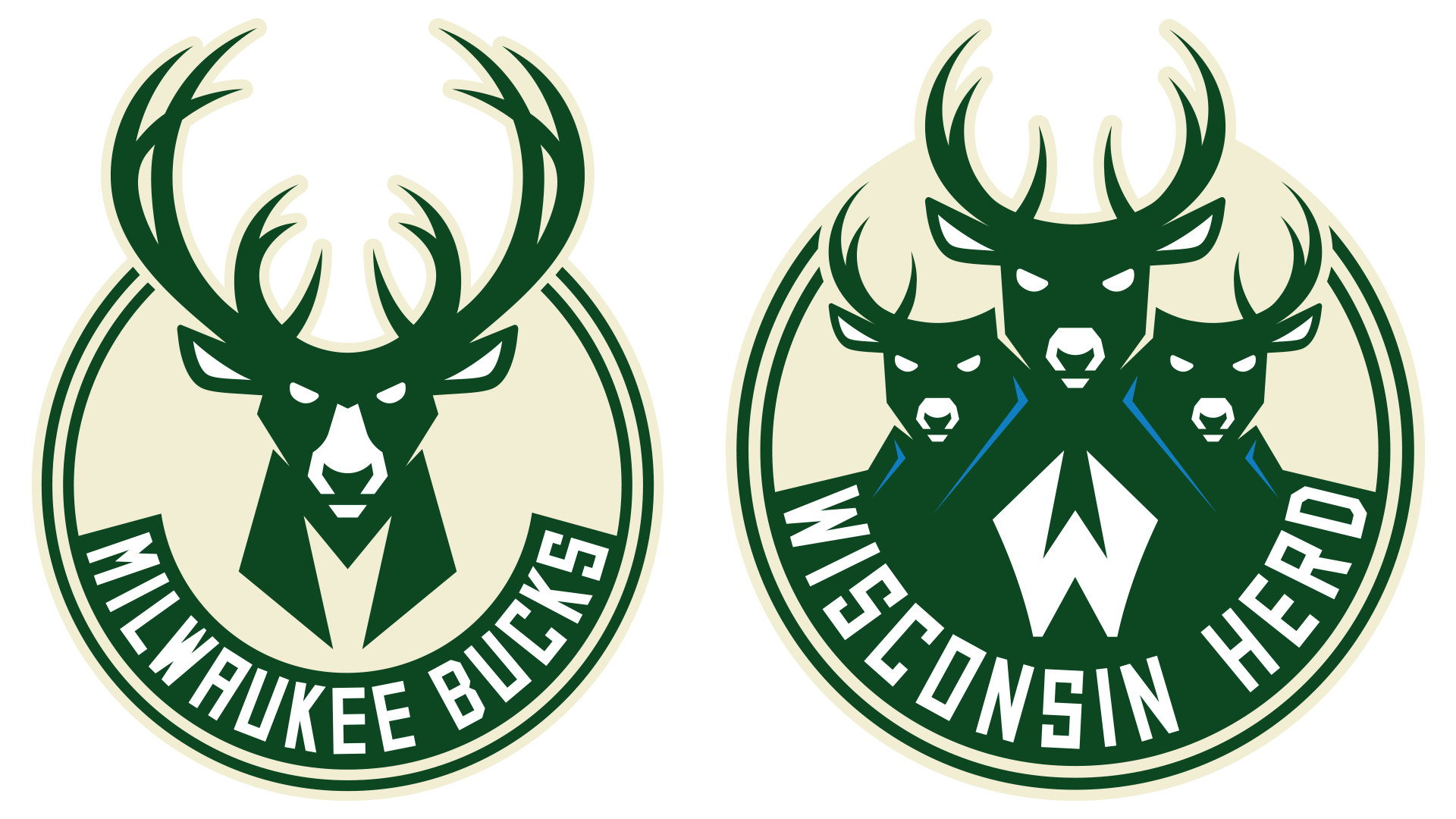 1920x1080 The Wisconsin Herd identity utilizes the visual language of the Milwaukee  Bucks' recently updated brand, illustrating their connection to their  parent club ...