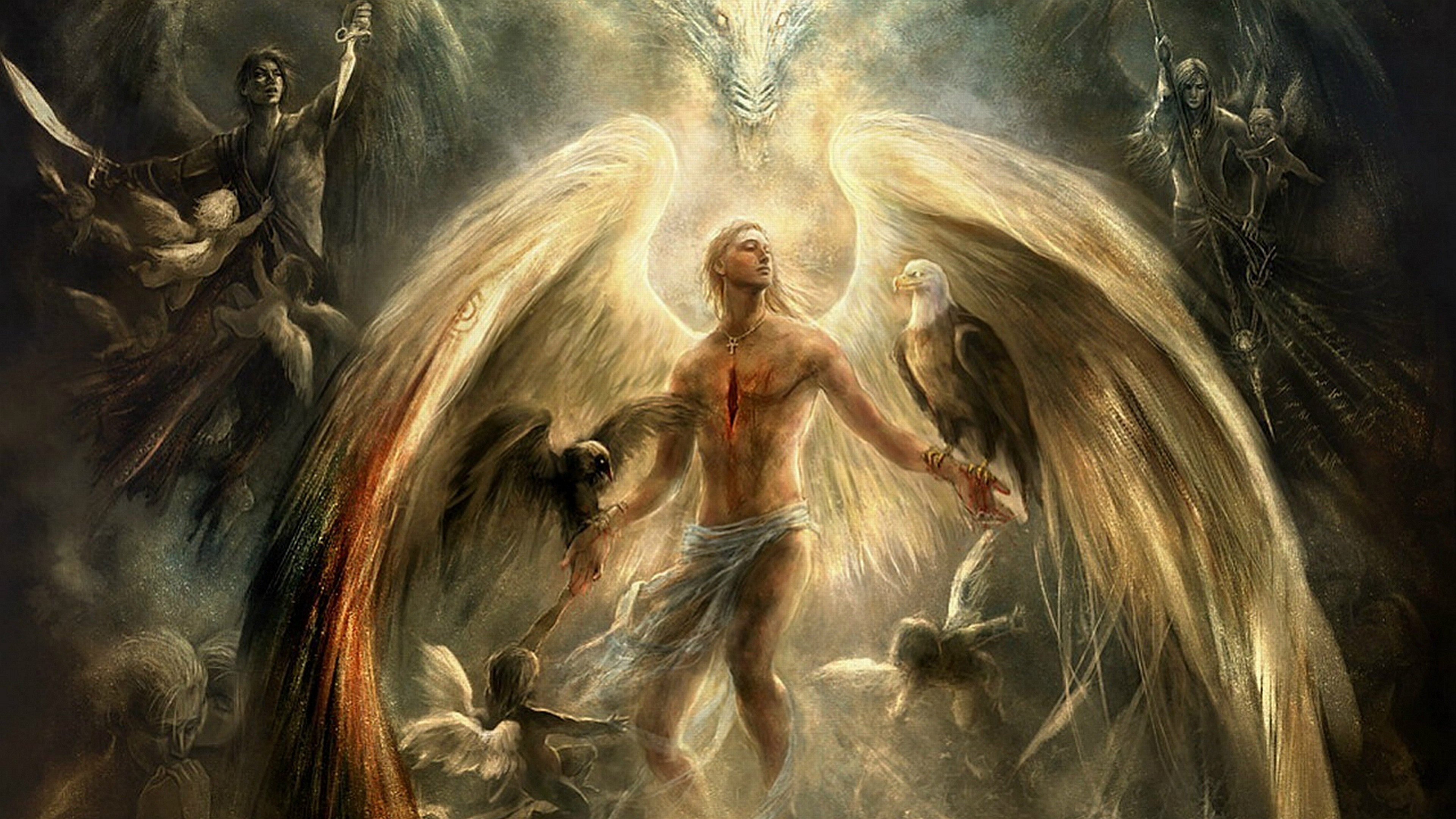 3840x2160 Fantasy - Angel Wallpaper