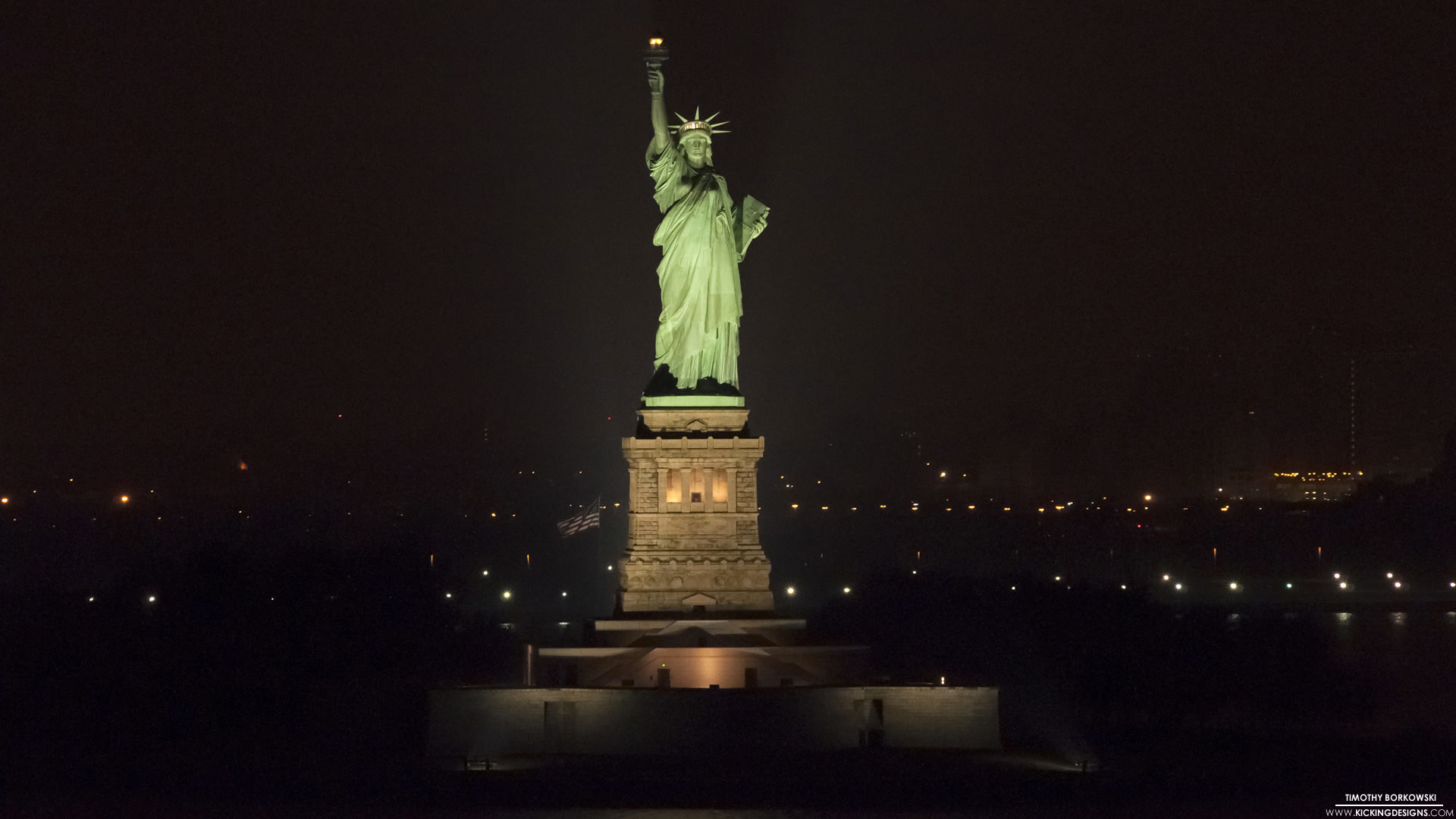 1920x1080 Statue of Liberty at Night 12 24 2013 Wallpaper Background Kicking 
