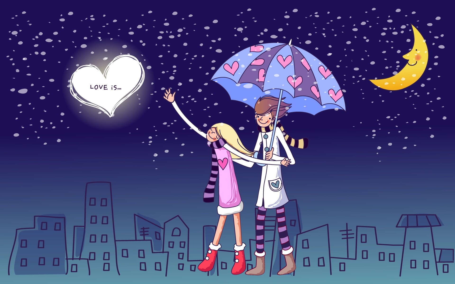 1920x1200 Day Couple Cartoon Wallpapers -  - 420497