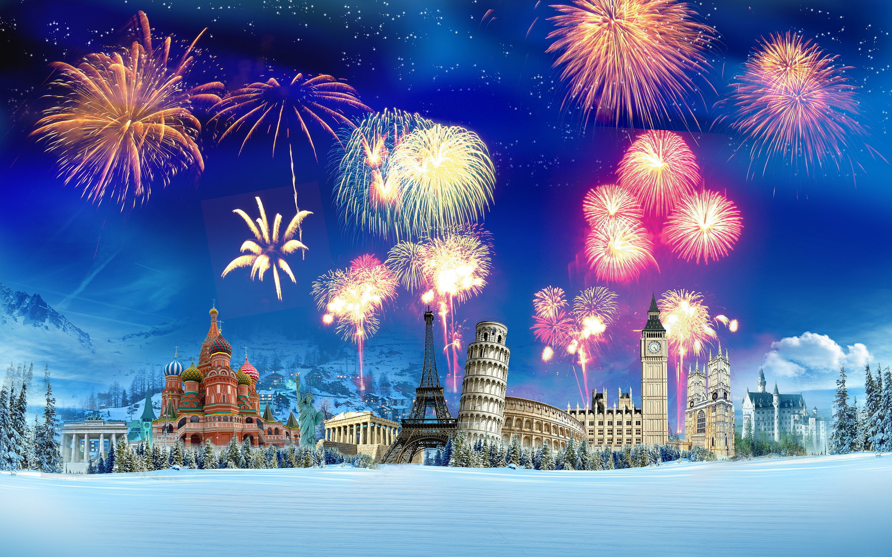 2880x1800 New York Fireworks. Â«