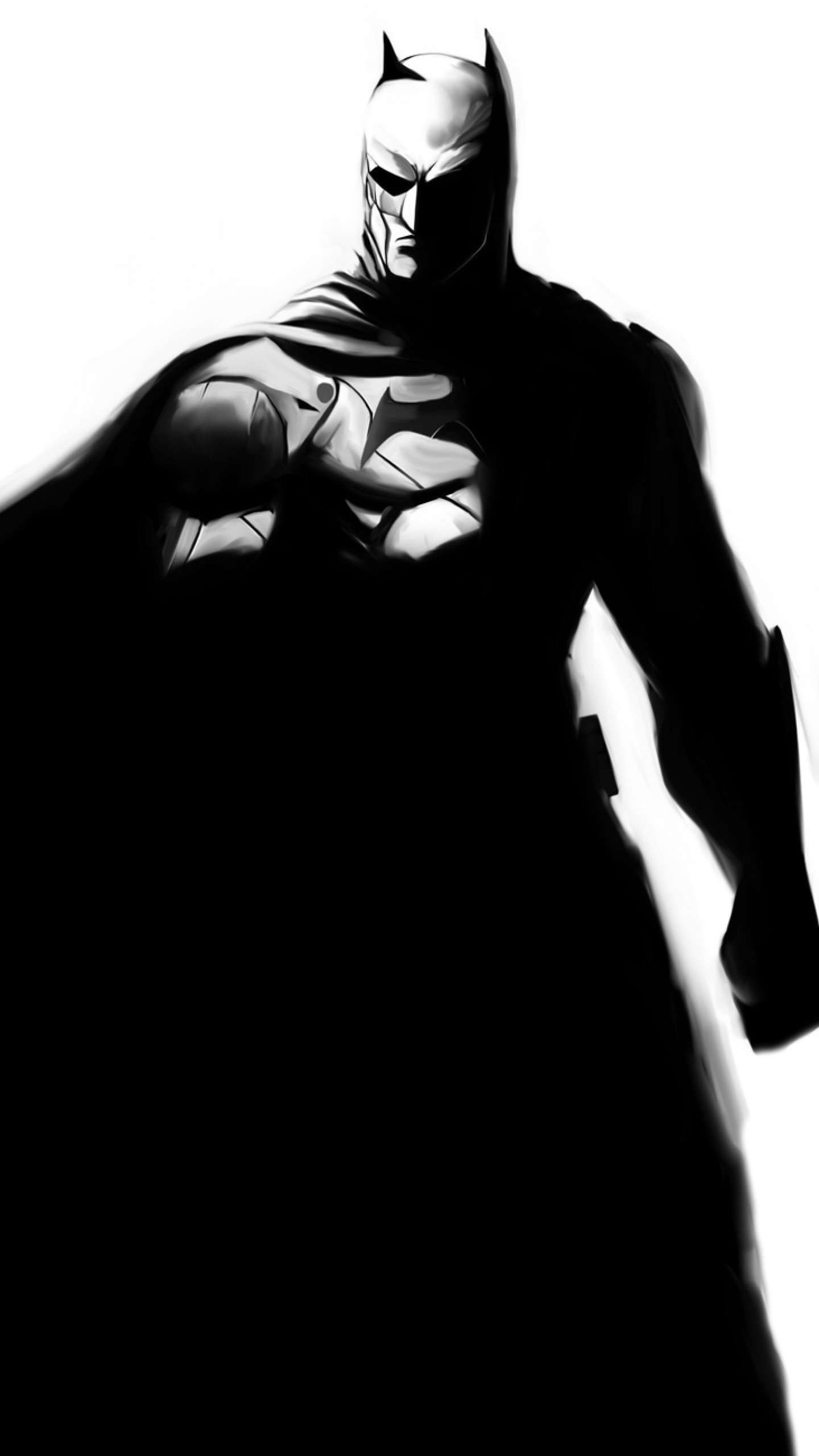 1440x2560 Preview wallpaper batman, bruce wayne, art, black, superhero 