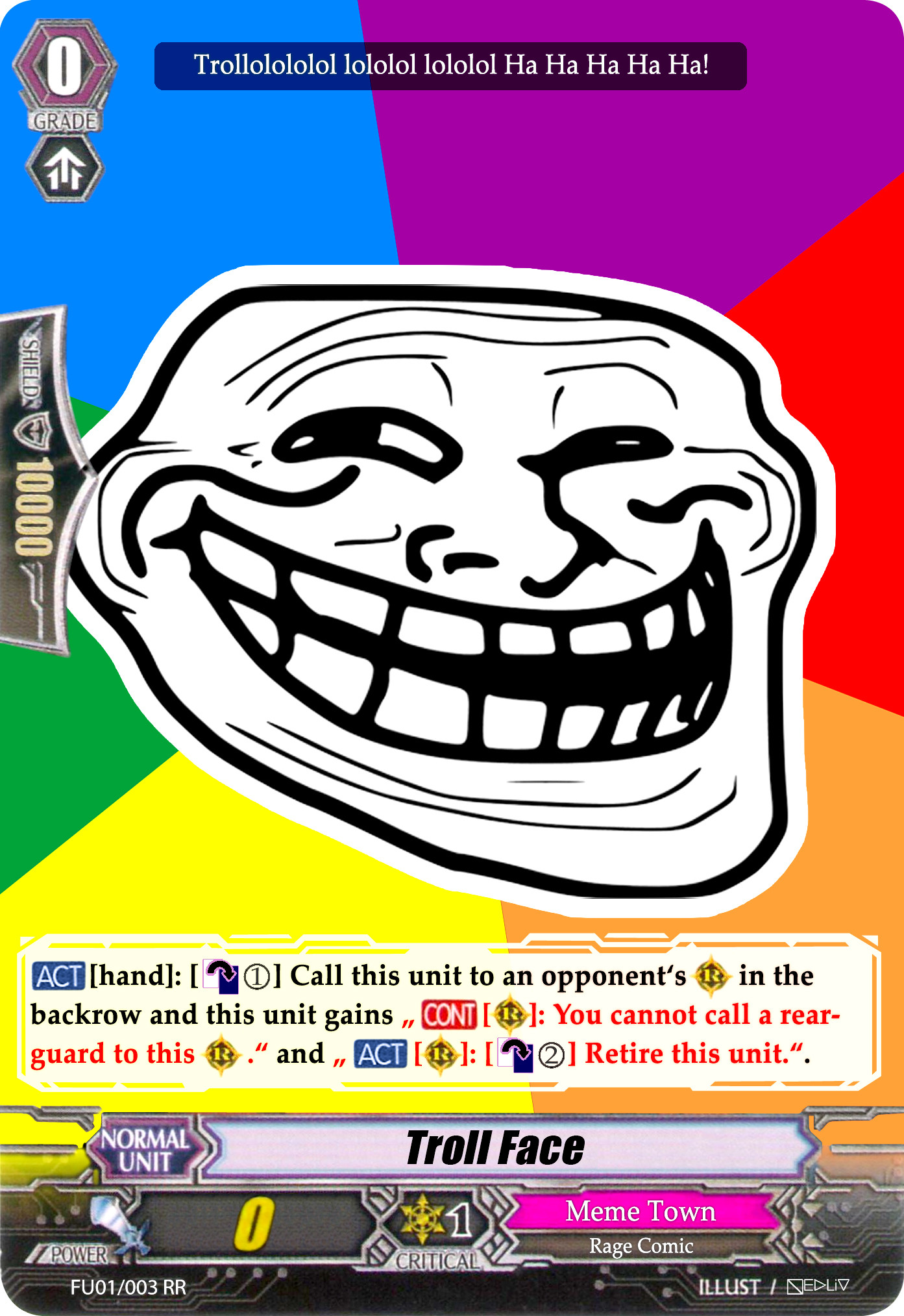 1393x2027 ... Troll Face - Vanguard Card by Nedliv