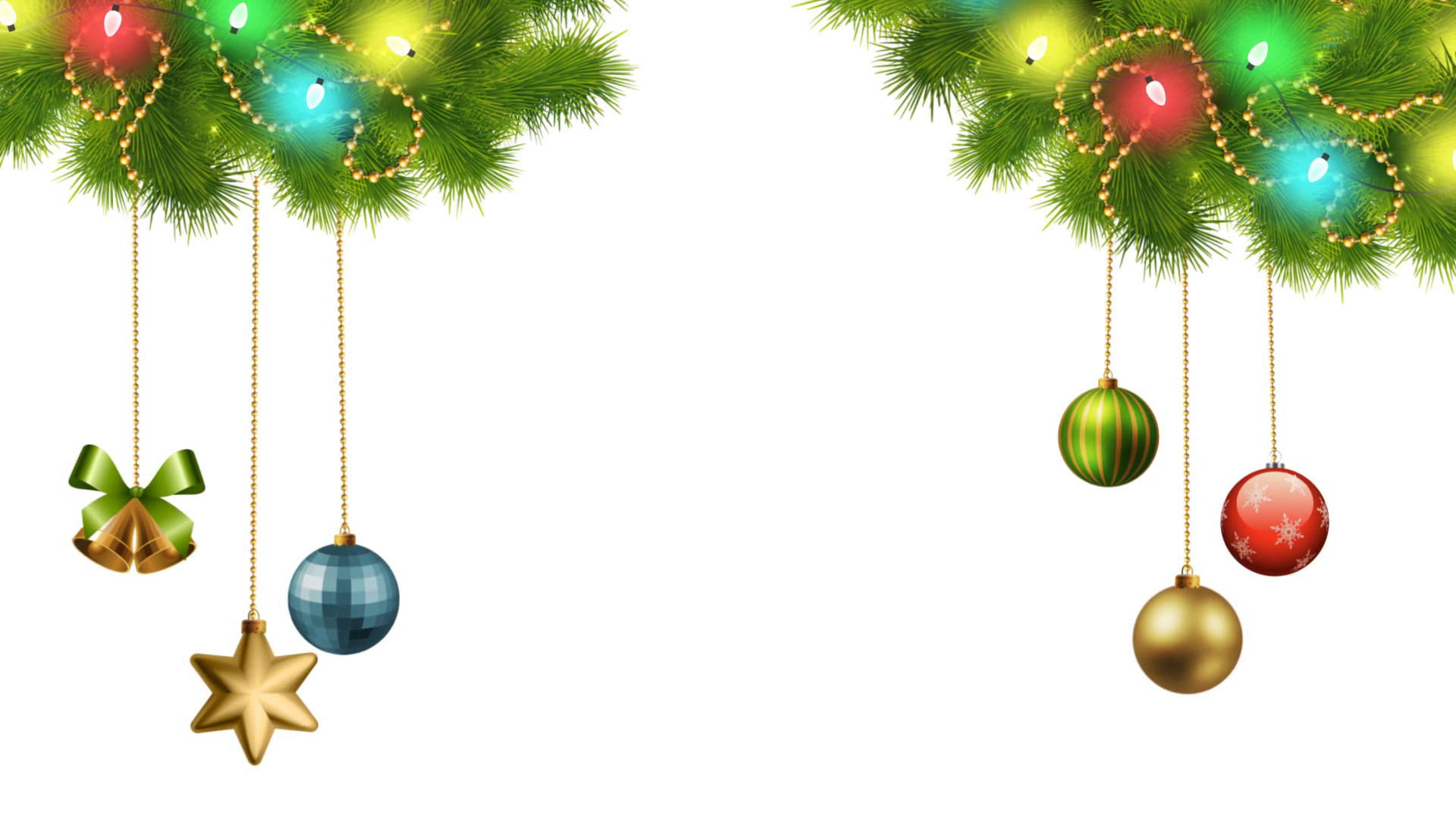 1920x1080 Christmas Decorations And Lights On Transparent Background For Your Card 01  Motion Background - Storyblocks Video