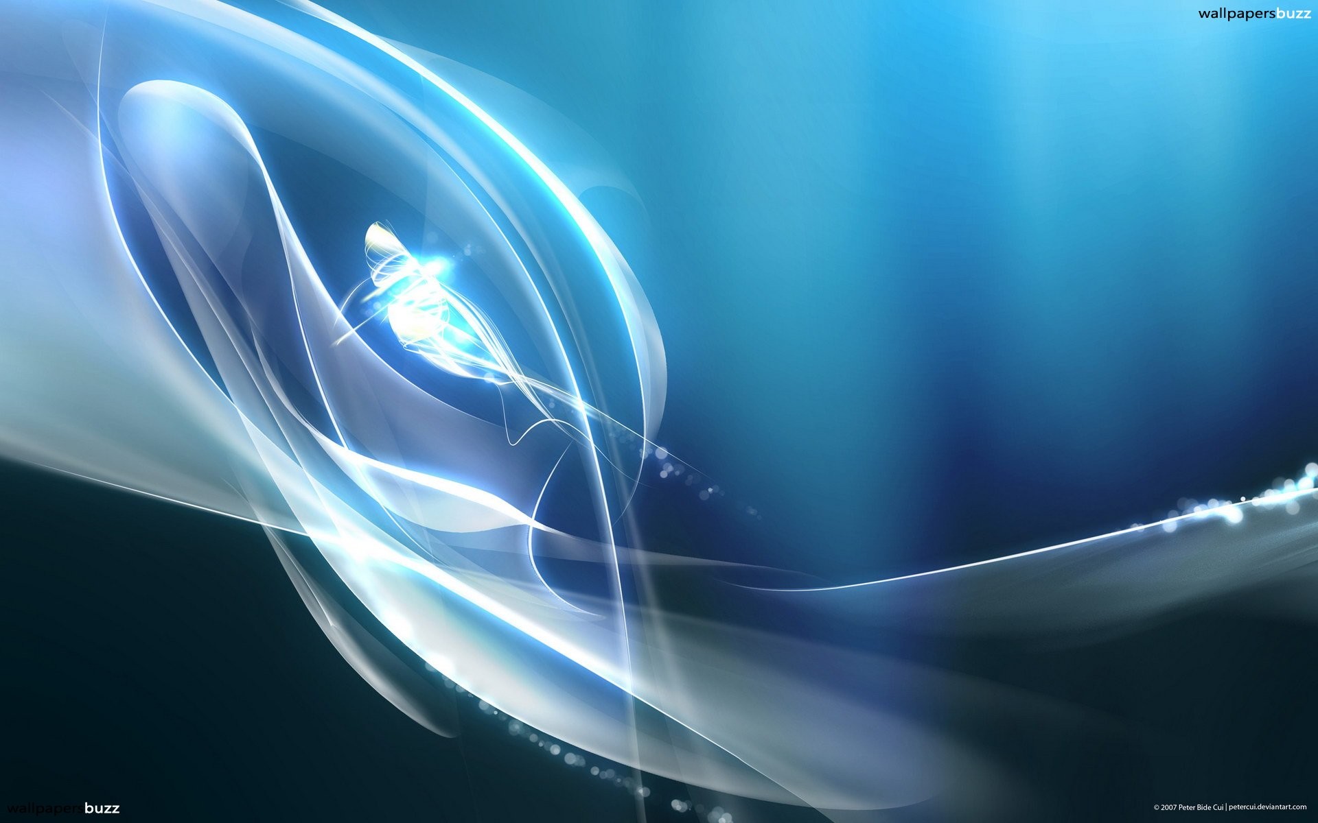 1920x1200 Blue abstract with white smoke