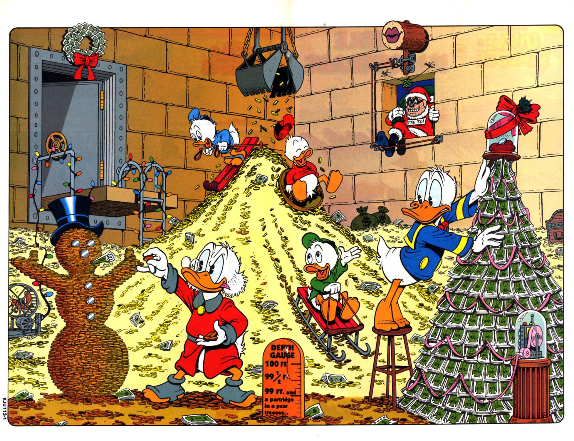 1954x1500 Christmas in the money bin (by Don Rosa)