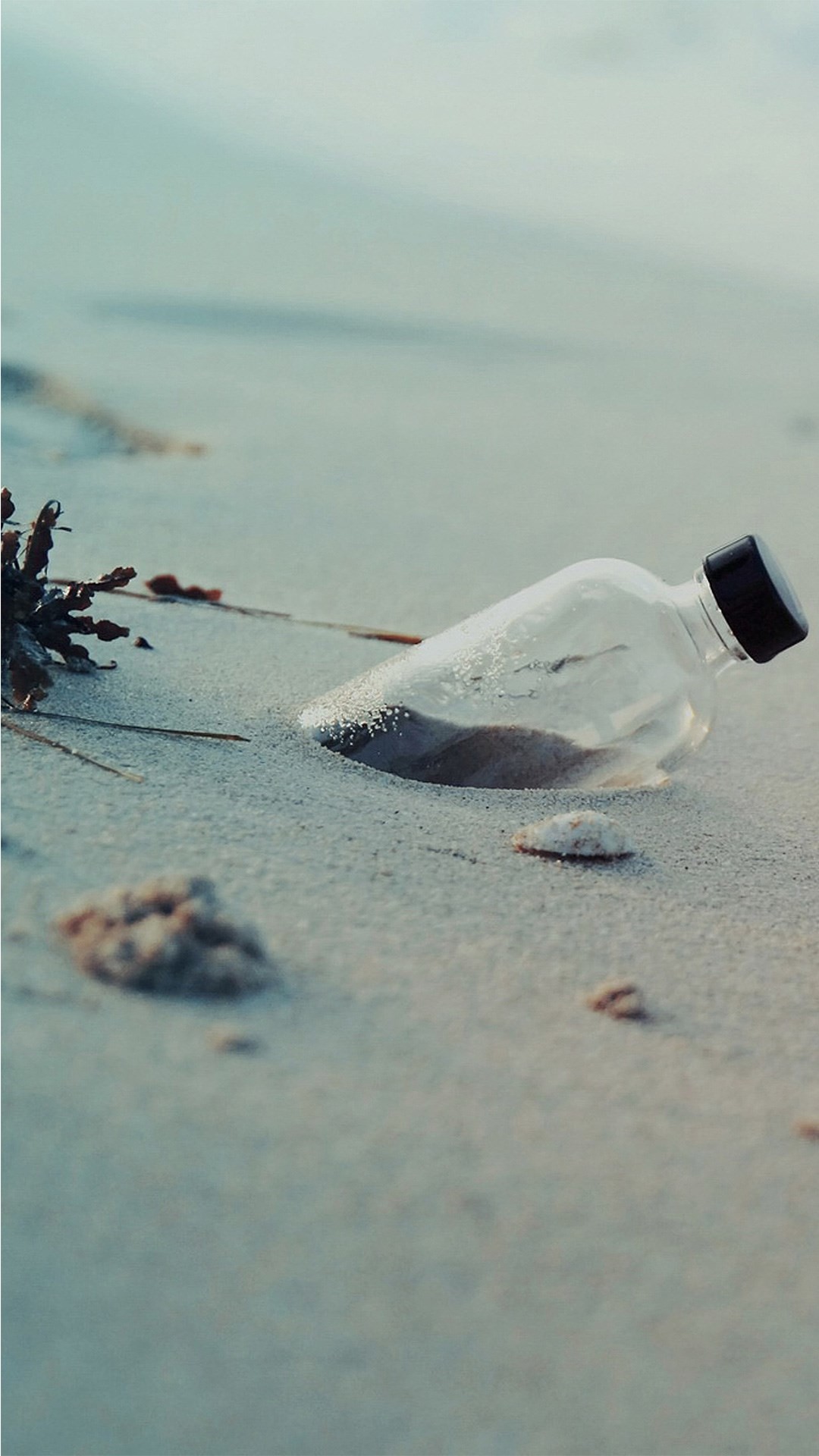 1080x1920 Pure Simple Beach Wish Bottle Landscape #iPhone #6 #wallpaper