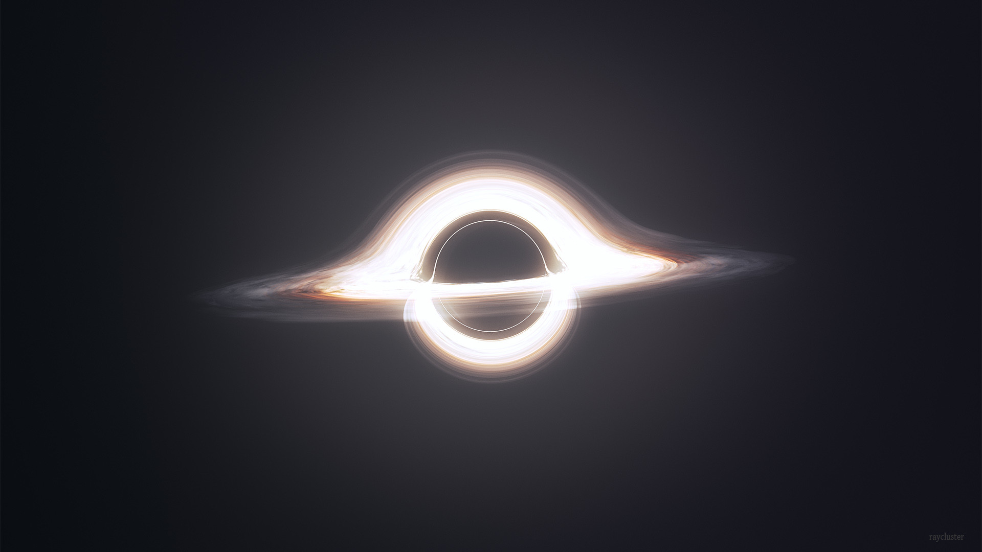 1920x1080 Black Hole - From my physics engine I've written for my thesis [