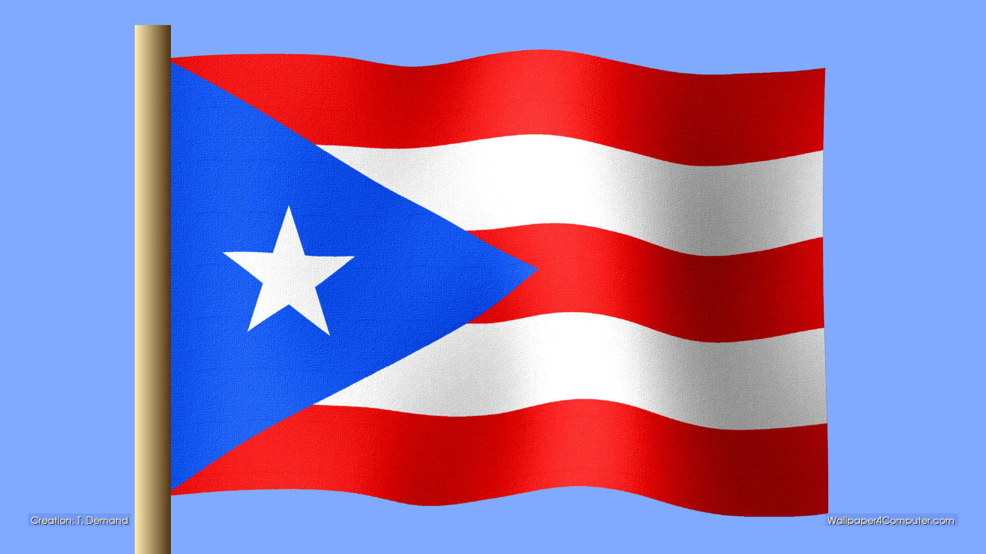 1920x1080  Pictures for Puerto Rico Flag