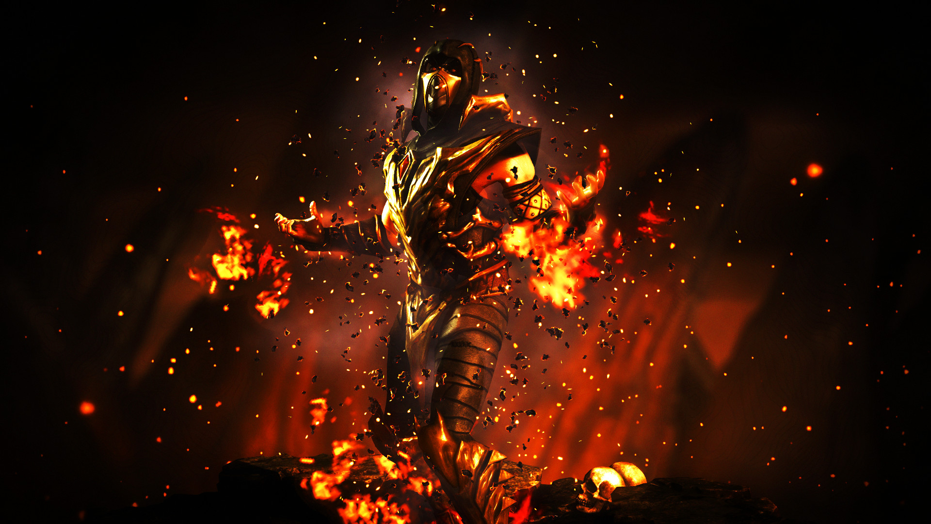 1920x1080 ... Mortal Kombat X - Scorpion (Injustice Outfit) by CyRaX-494