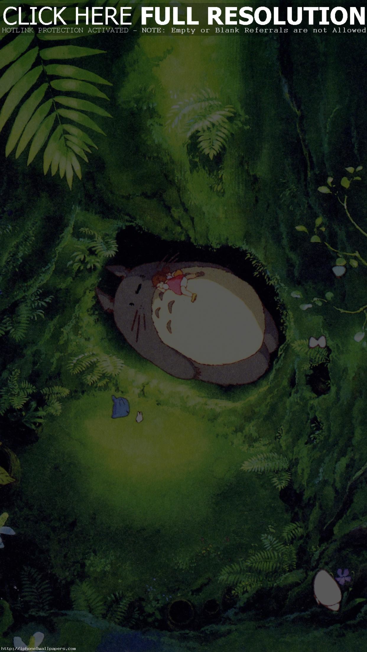 1242x2208 Japan Totoro Art Green Anime Illustration Android wallpaper - Android HD  wallpapers