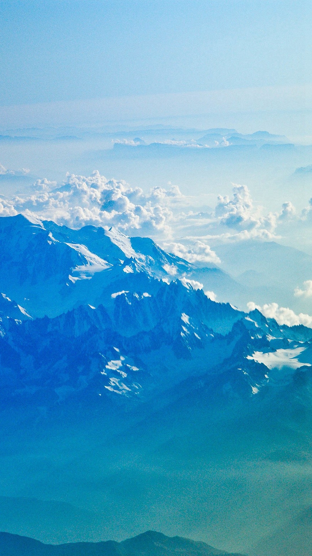 1080x1920 Mountain Snow Winter Blue White Nature Cloud #iPhone #7 #wallpaper