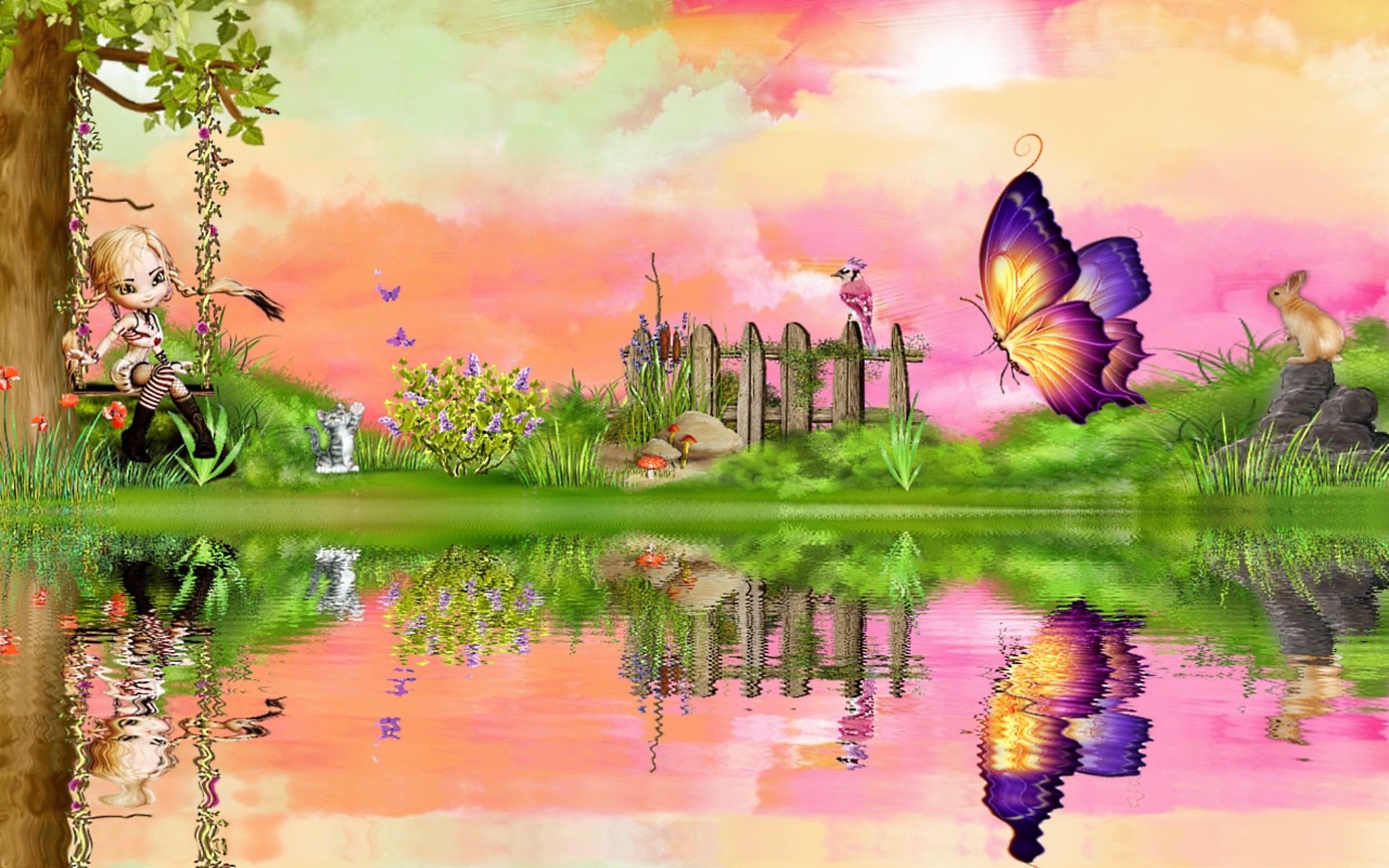 2560x1600 ... 3D Spring Wallpapers ...