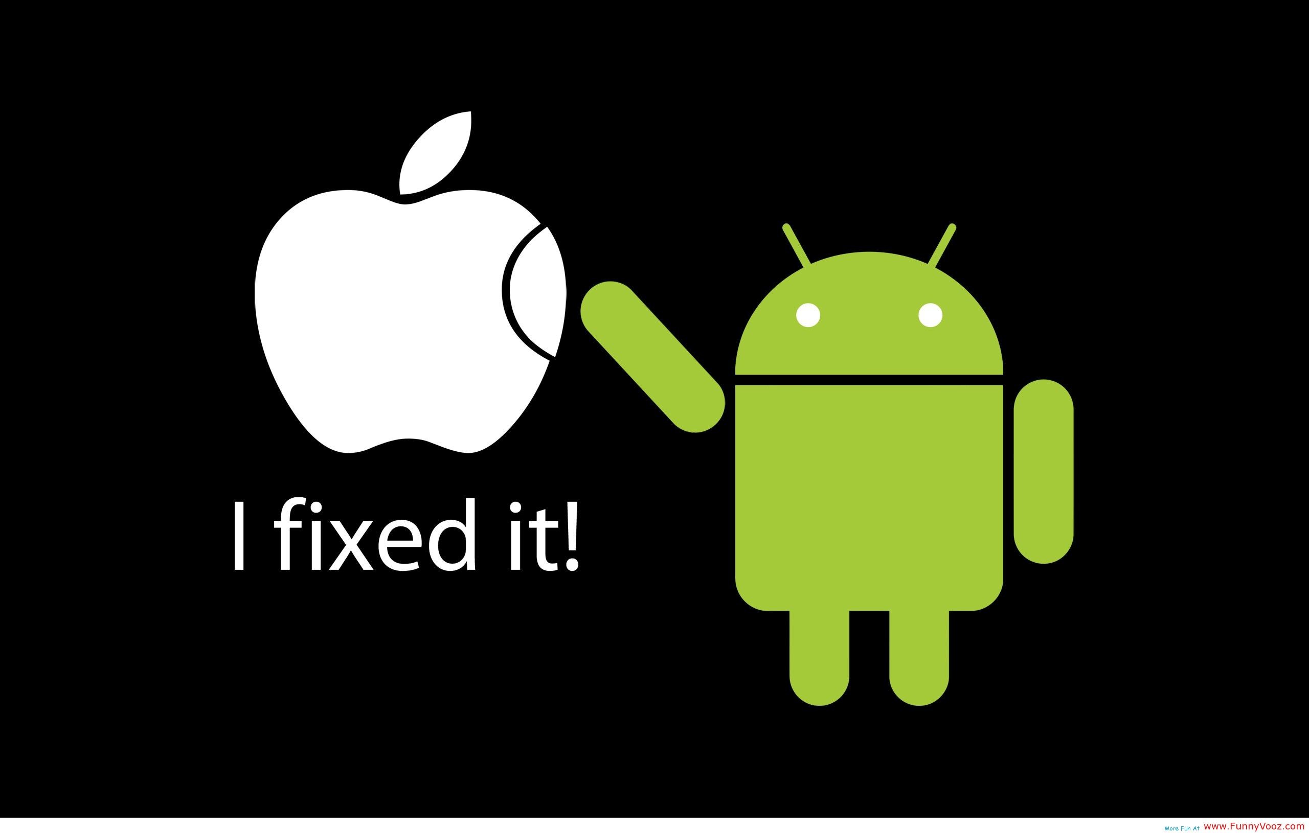 2560x1630 Android Fix Apple Logo Funny HD Wallpaper #7522 Wallpaper