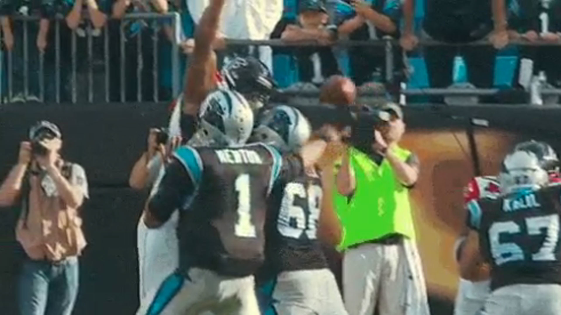 1920x1080 Cam Newton threads the needle with this pass