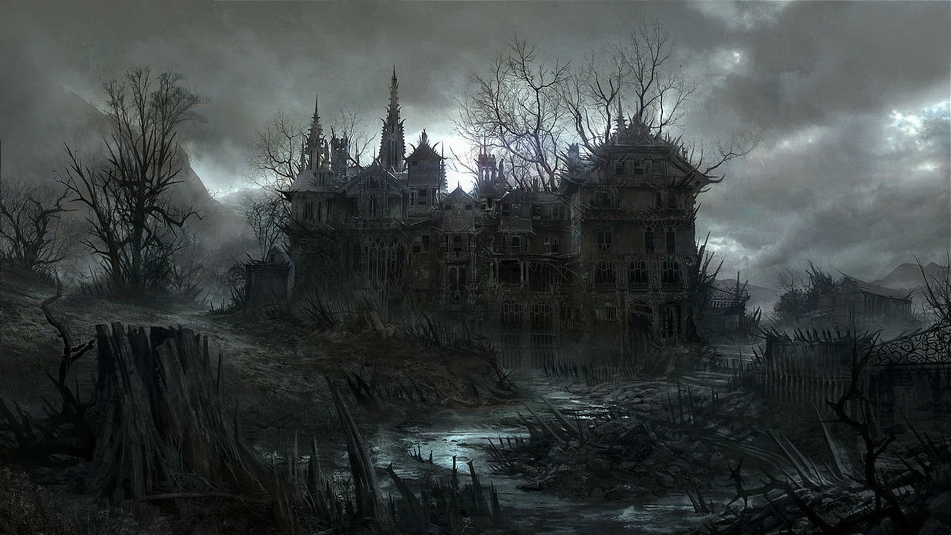 1920x1080 Halloween Haunted Mansion