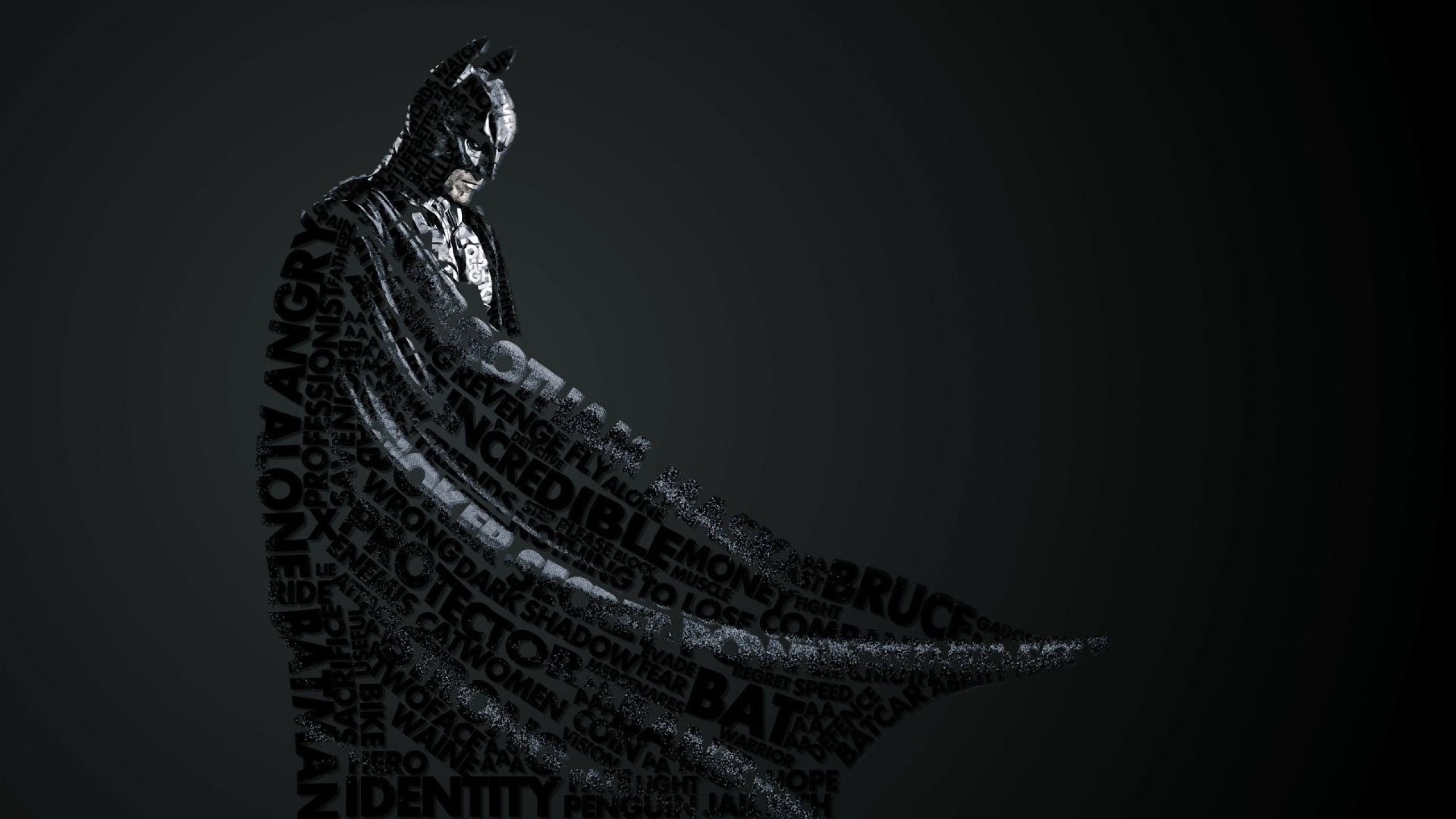 2560x1440 Preview wallpaper batman, style, lettering 