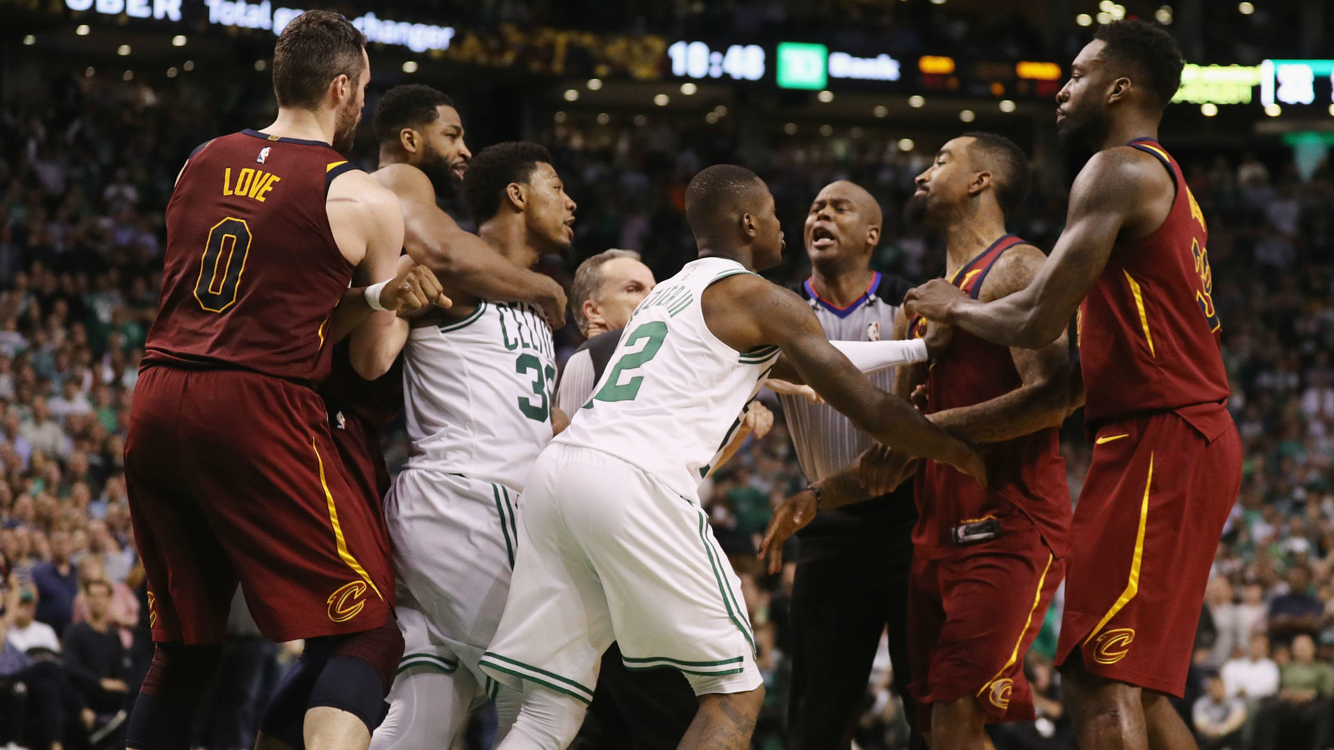 1920x1080 NBA playoffs 2018: Cavs' JR Smith won't be disciplined for foul on Celtics'  Al Horford