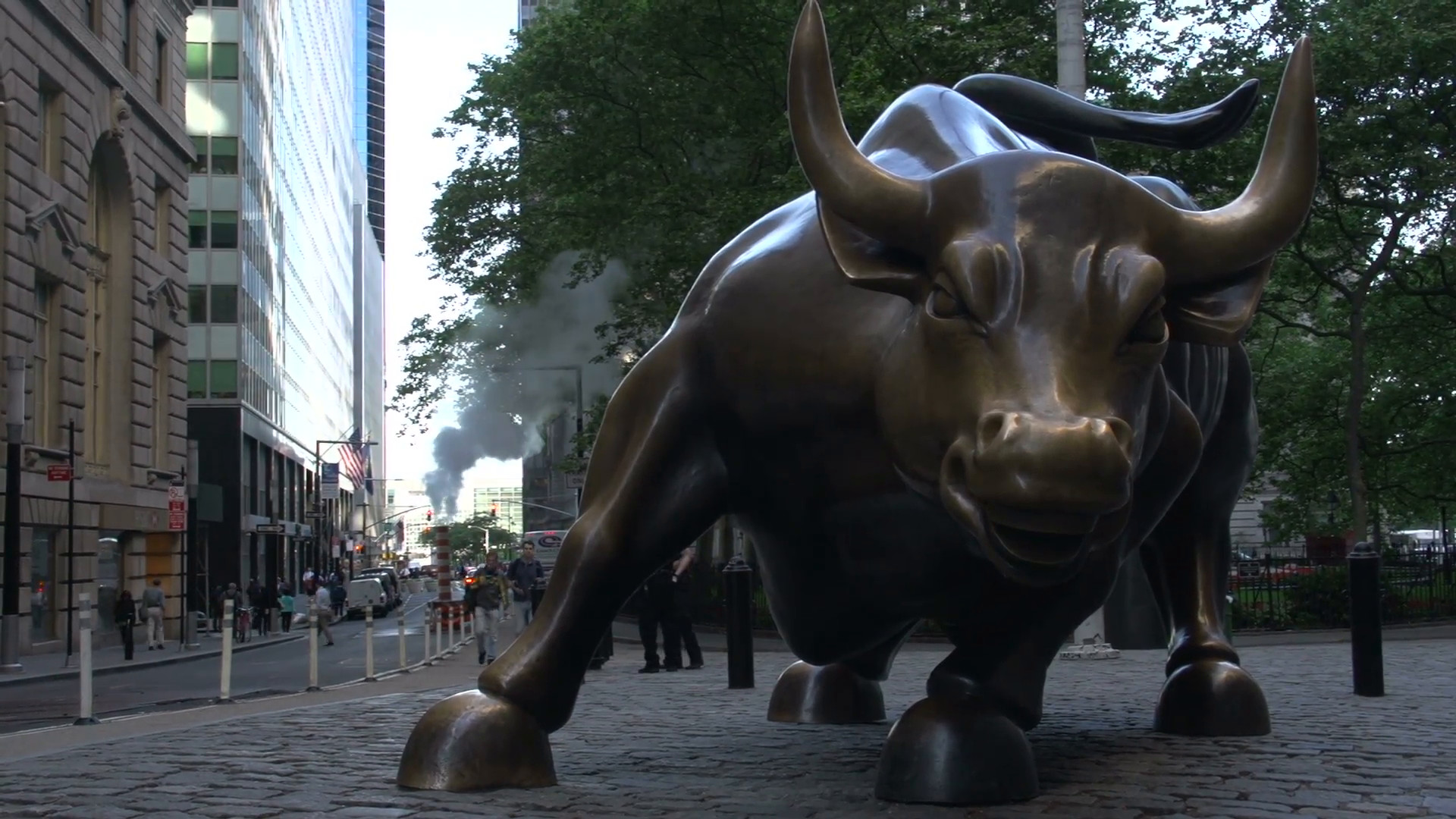 1920x1080 Charging Bull at wall street in Manhattan, New York City, USA Stock Video  Footage - VideoBlocks