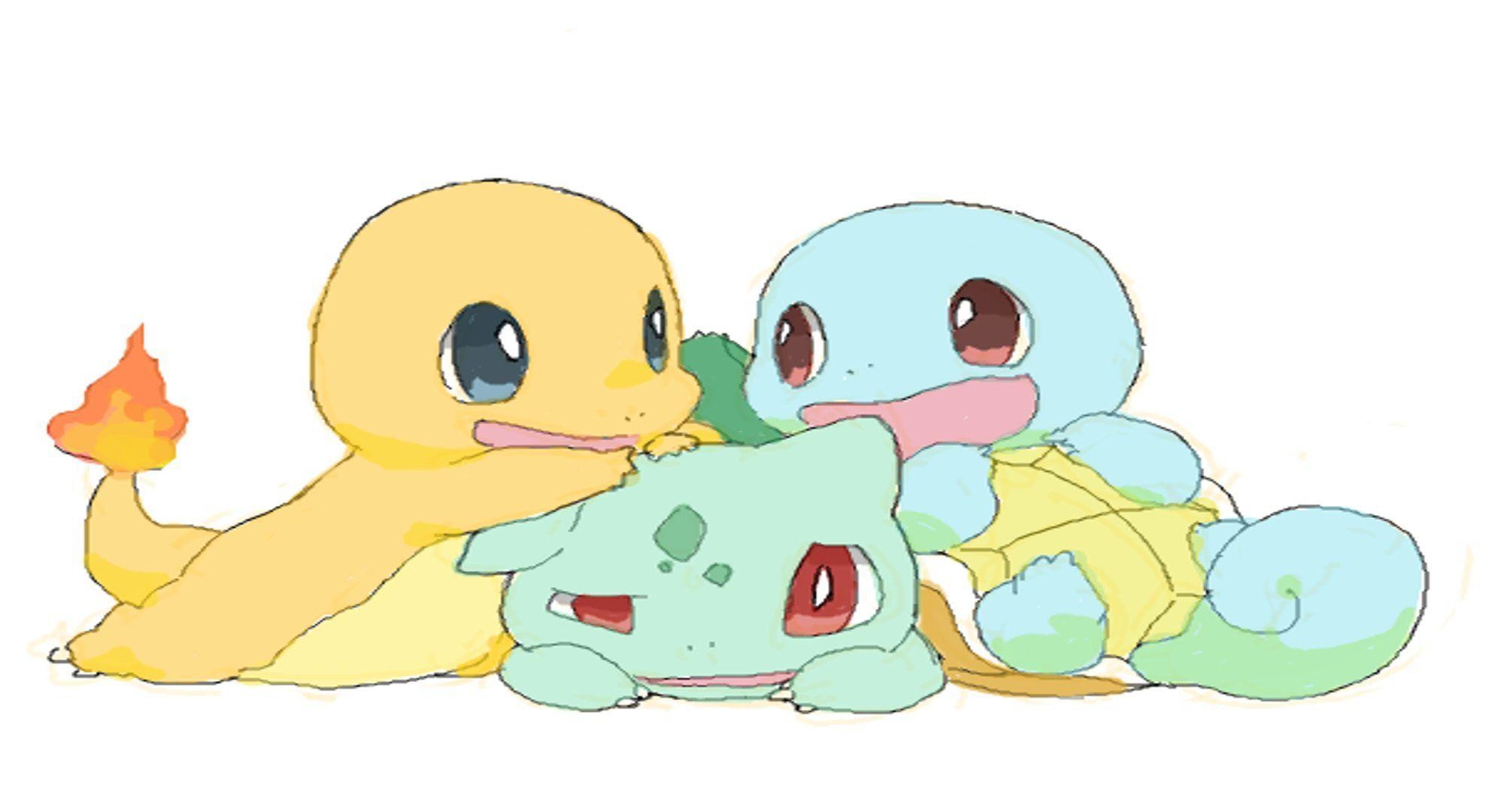 1980x1080 And Squirtle Bulbasaur Charmander Cute Pokemon Squirtle Wallpaper .