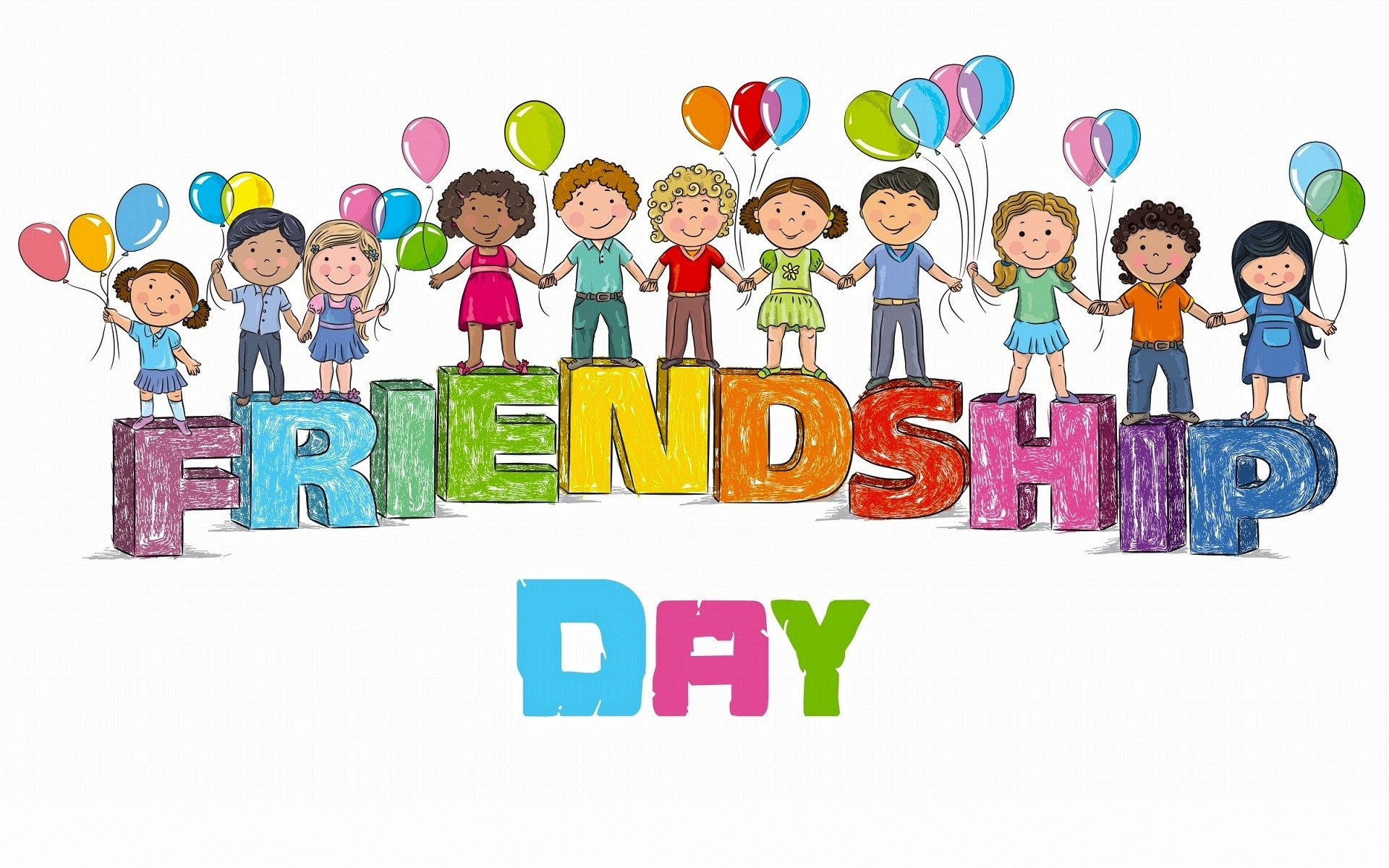 1920x1200 Animated Friendship Wallpapers Free Download - Friendship day friends  drawing wallpaper