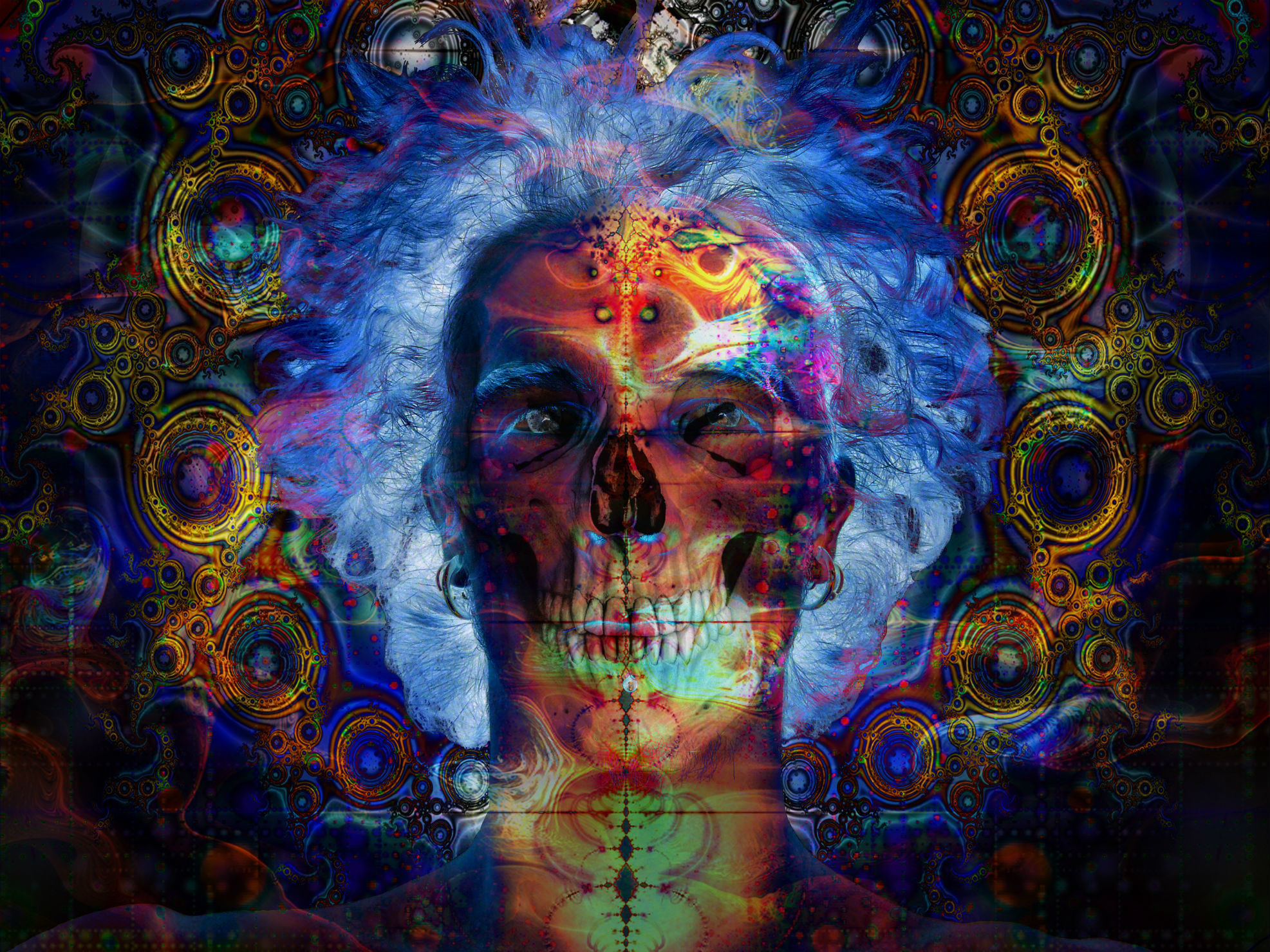 1973x1480 Artistic - Psychedelic Skull Dark Wallpaper