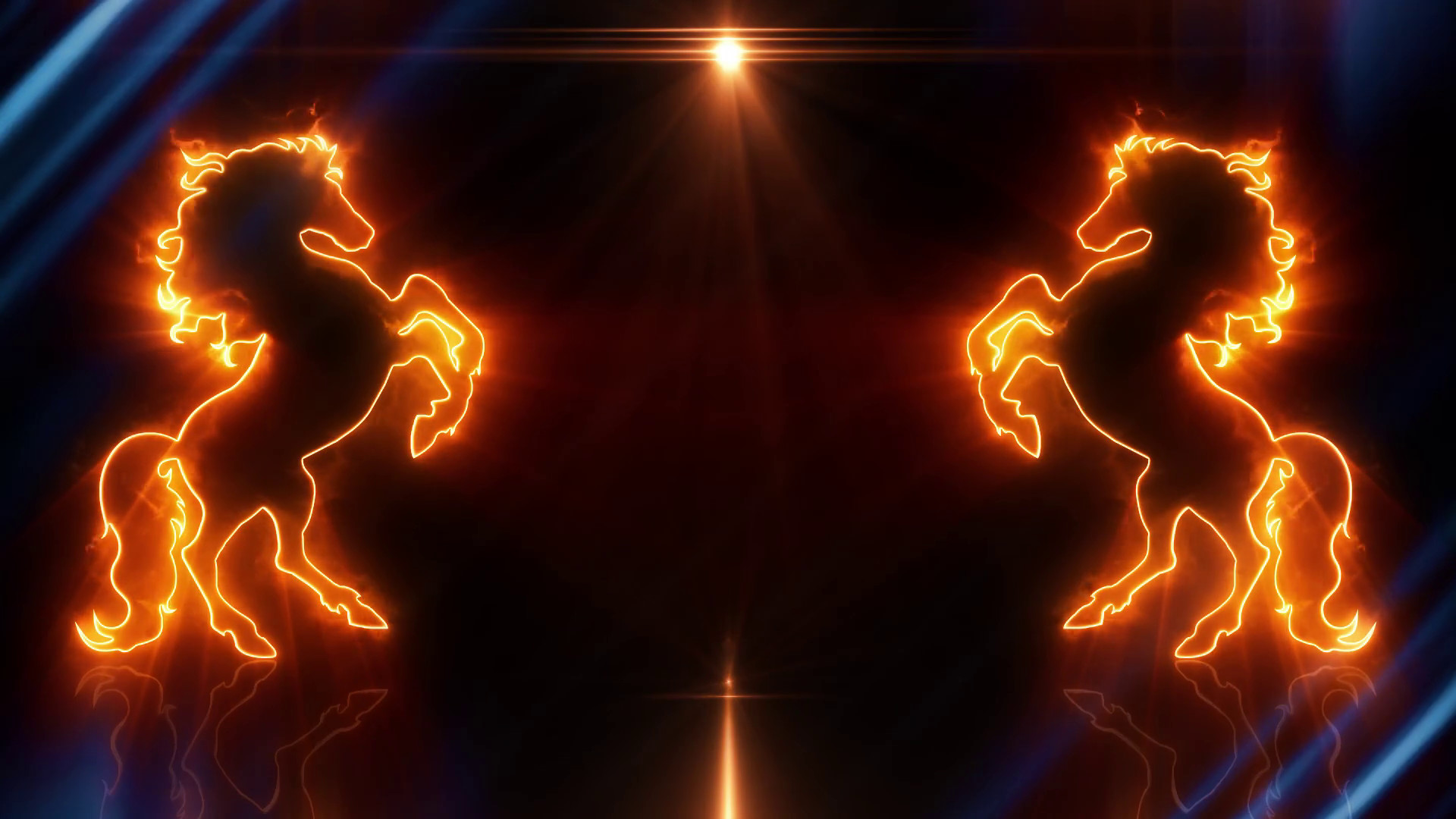 1920x1080 Orange Blue Neon Rearing Horse Intro Logo Animated Background Loopable  Stock Video Footage - Storyblocks Video
