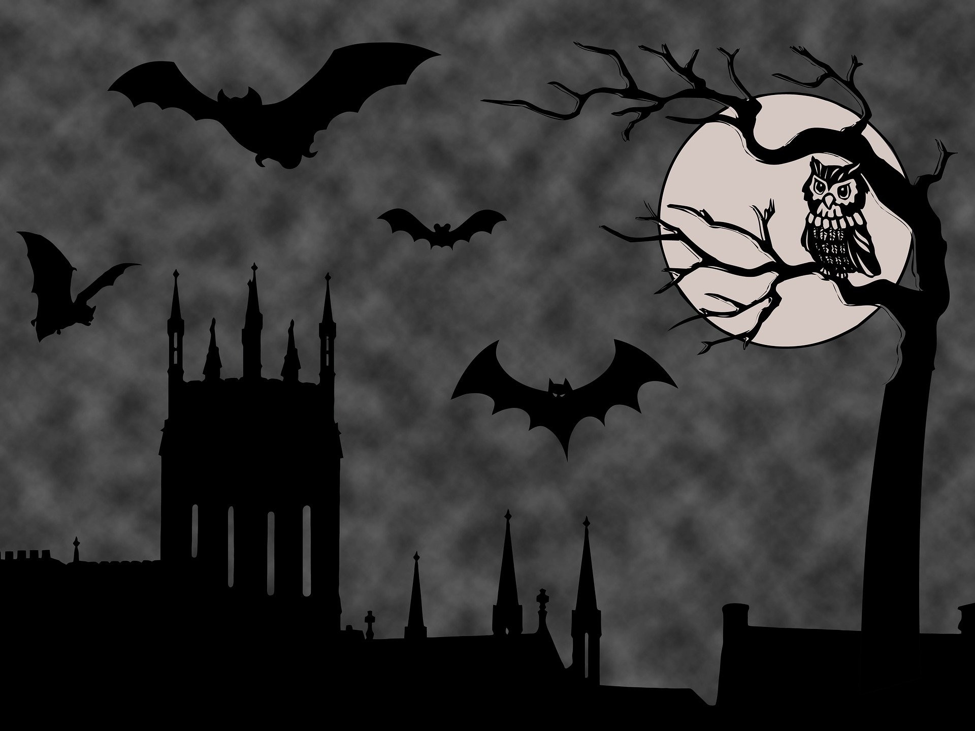 1920x1439 Halloween Background Halloween Scene Spooky Castle Wallpaper At Dark  Wallpapers