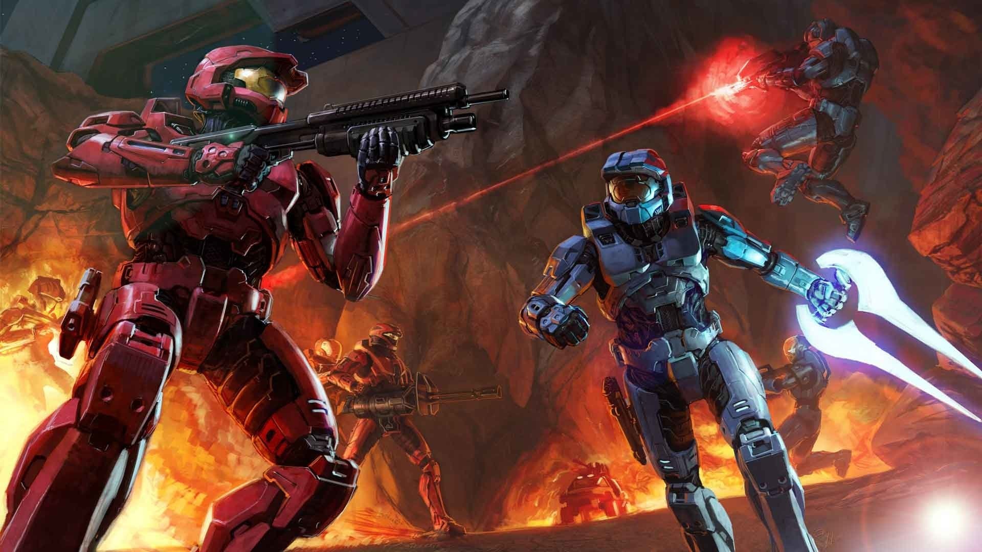 1920x1080 Video Game - Halo 2 Space Battle Wallpaper