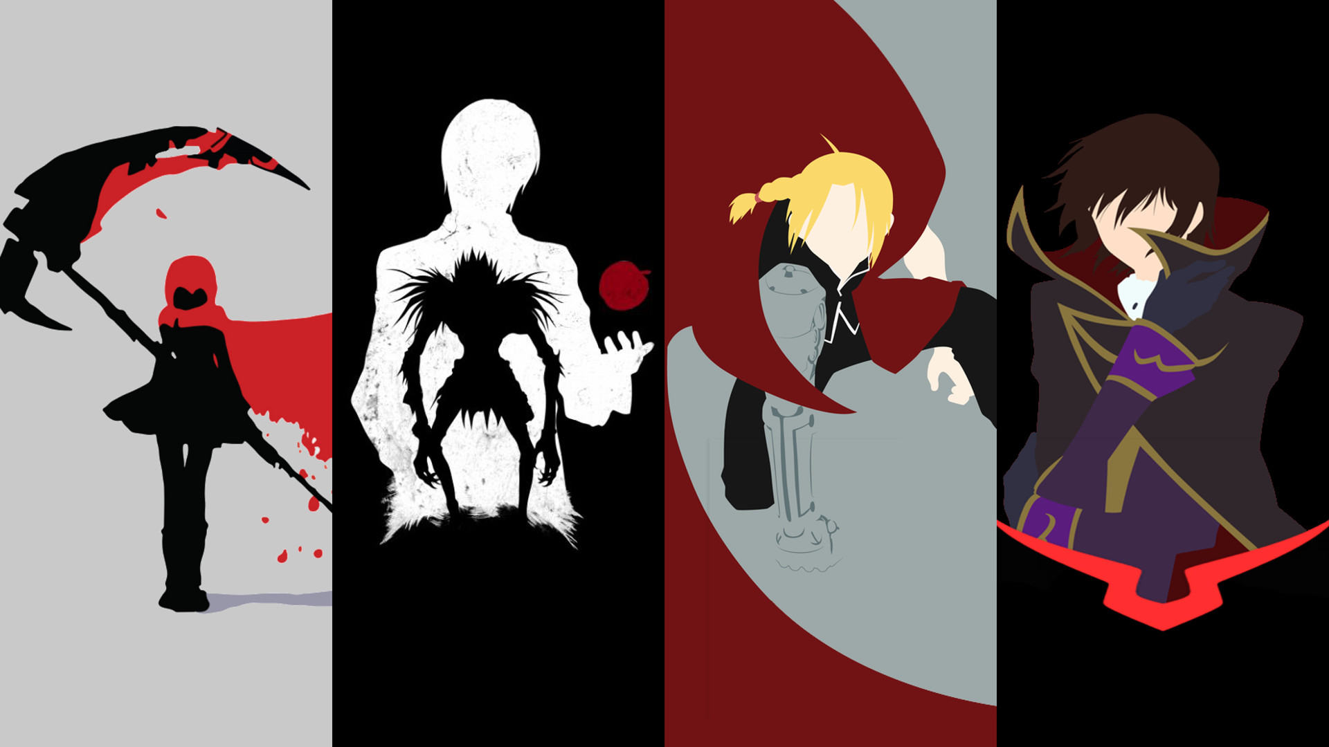 1920x1080 Deathnote FMA Code Geass and RWBY wallpaper () Need #iPhone #6S  #Plus #Wallpaper/ #Background for #IPhone6SPlus? Follow iPhone 6S Plus 3Wa…