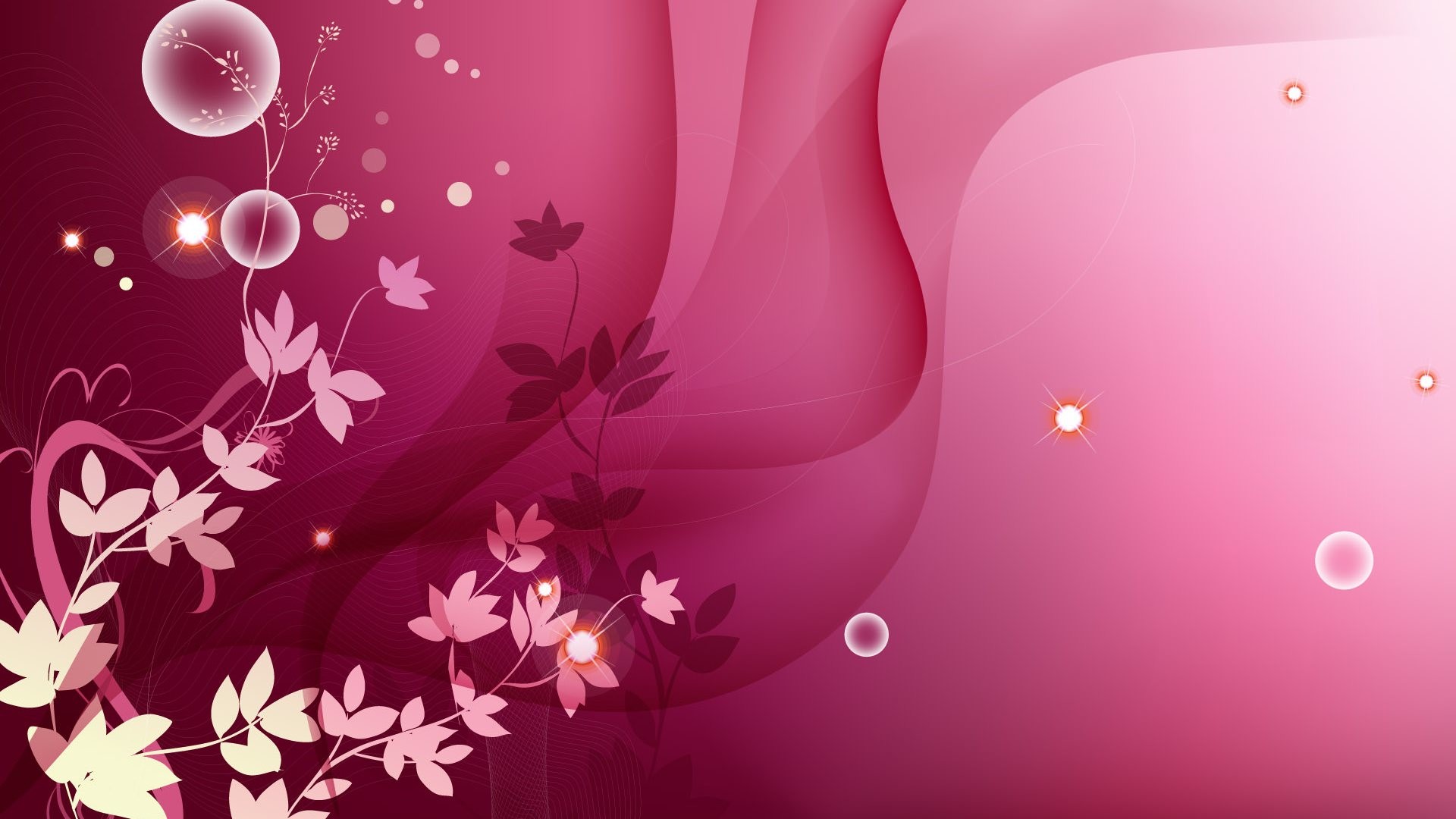 1920x1080 Pink Floral Desktop Background