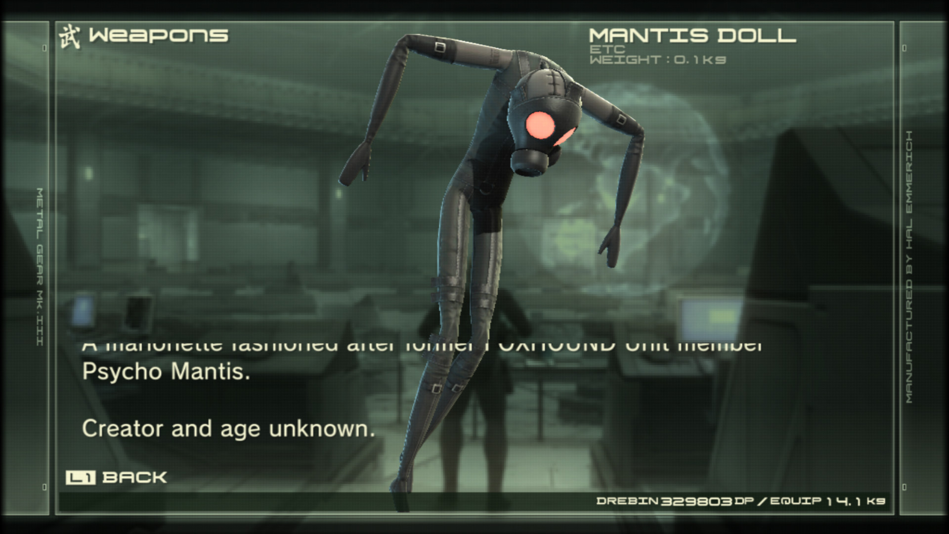 1920x1080 Metal Gear Solid 4: Guns of the Patriots PlayStation 3 Psycho Mantis doll.  Can