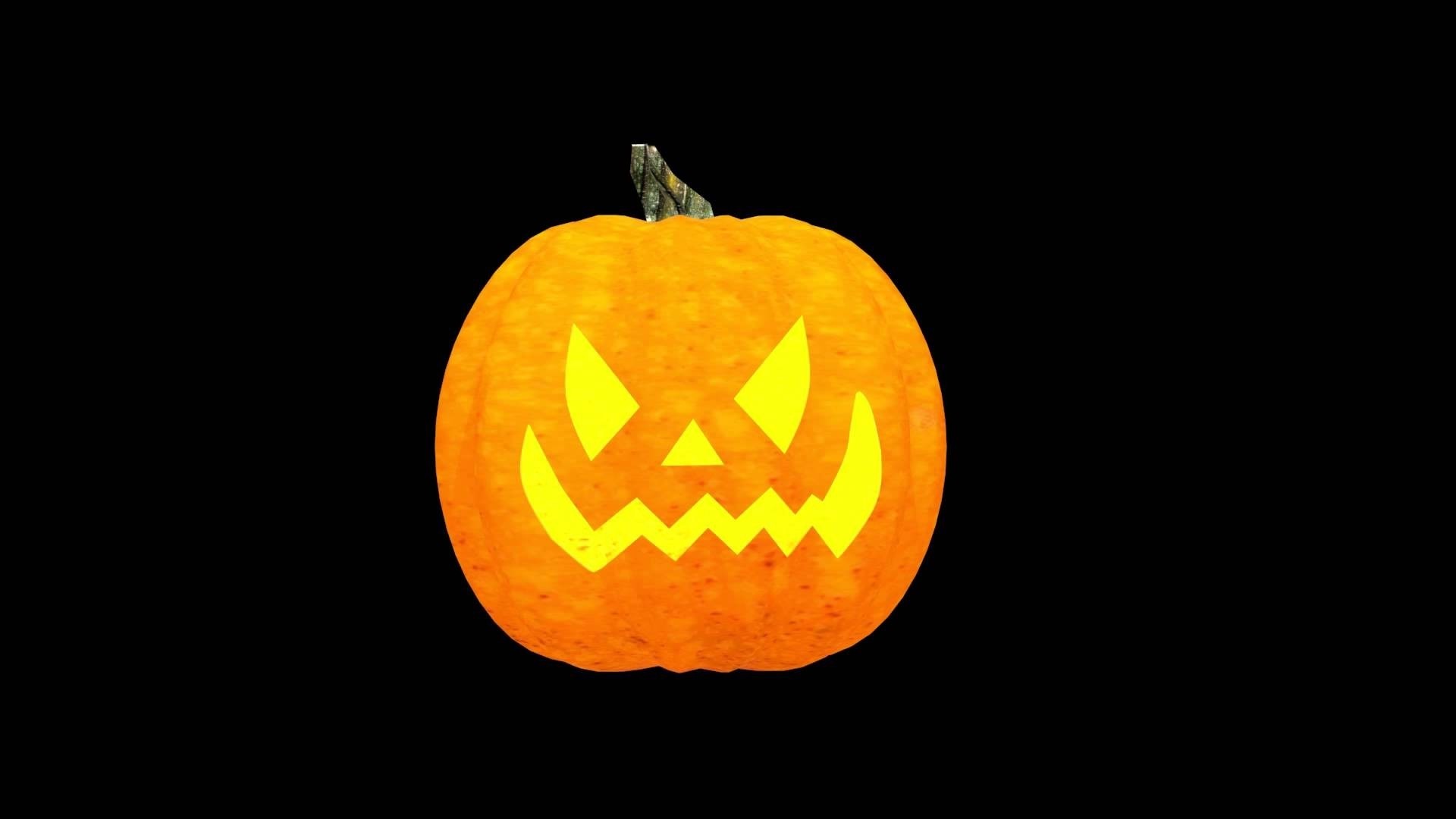1920x1080 Scary Halloween Pumpkin With Flickering Light (Black Background regarding Pumpkin  Background Black 26082