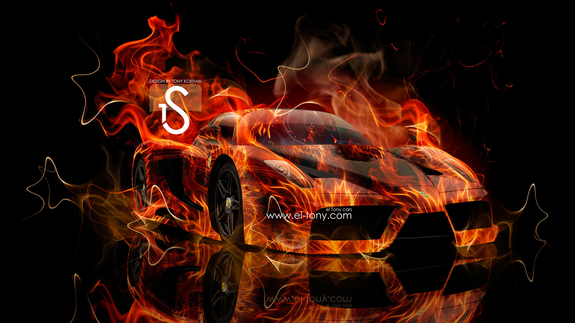 1920x1080 Ferrari-Enzo-Fire-Car-2013-Abstract-Smoke-HD-