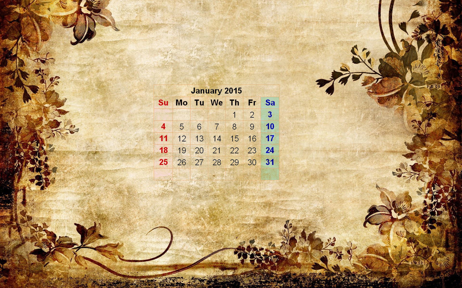 1920x1200 January 2015 Calendar Images and Wallpapers | Happy Holidays 2014