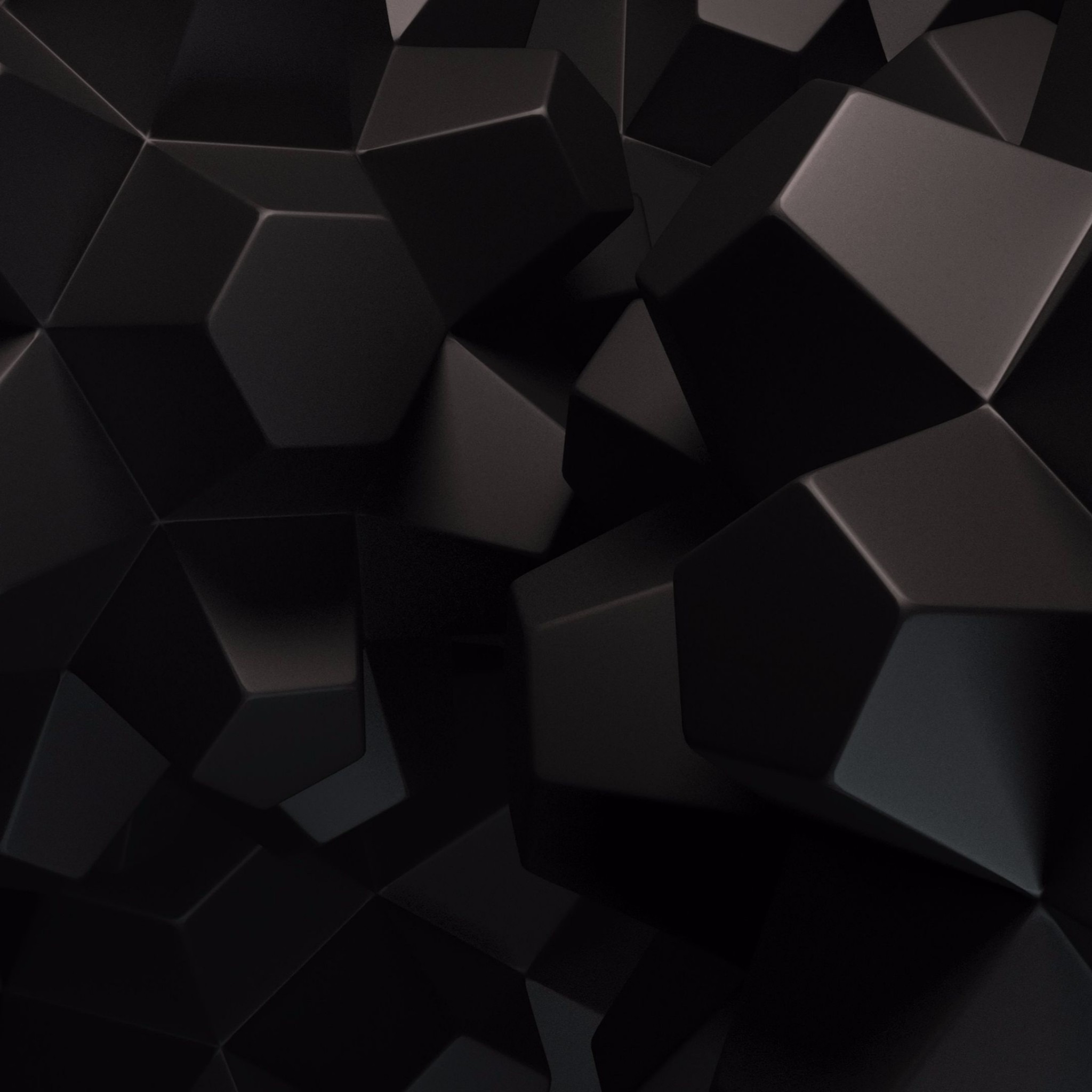 2048x2048 Related to Black Cubes 4K Abstract Wallpapers