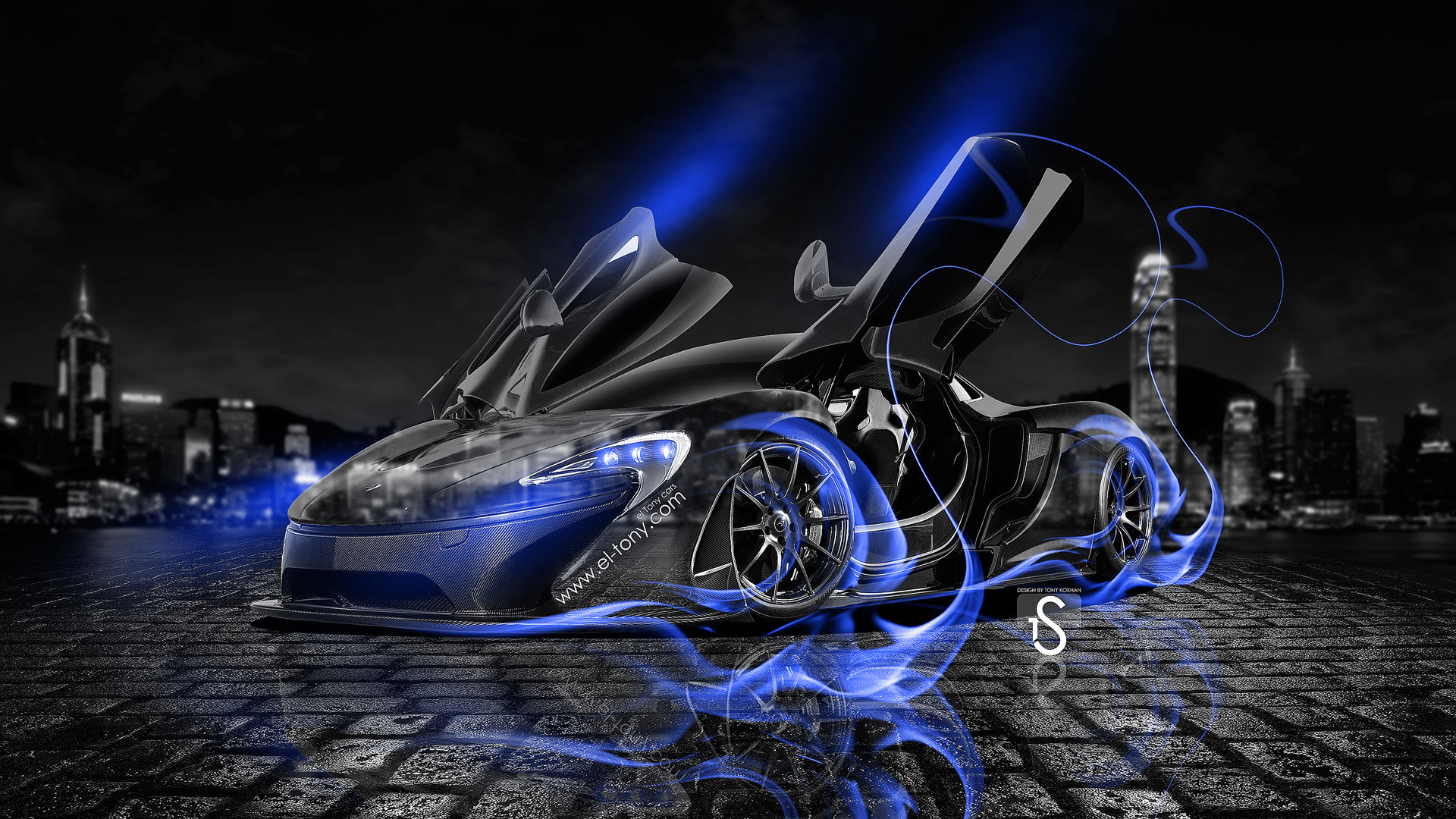 1920x1080 McLaren P1 GTR Blue Fire Abstract | Î£XÎ©TIC SUPÎ£RCARS â | Pinterest |  Mclaren p1, Dream cars and Cars
