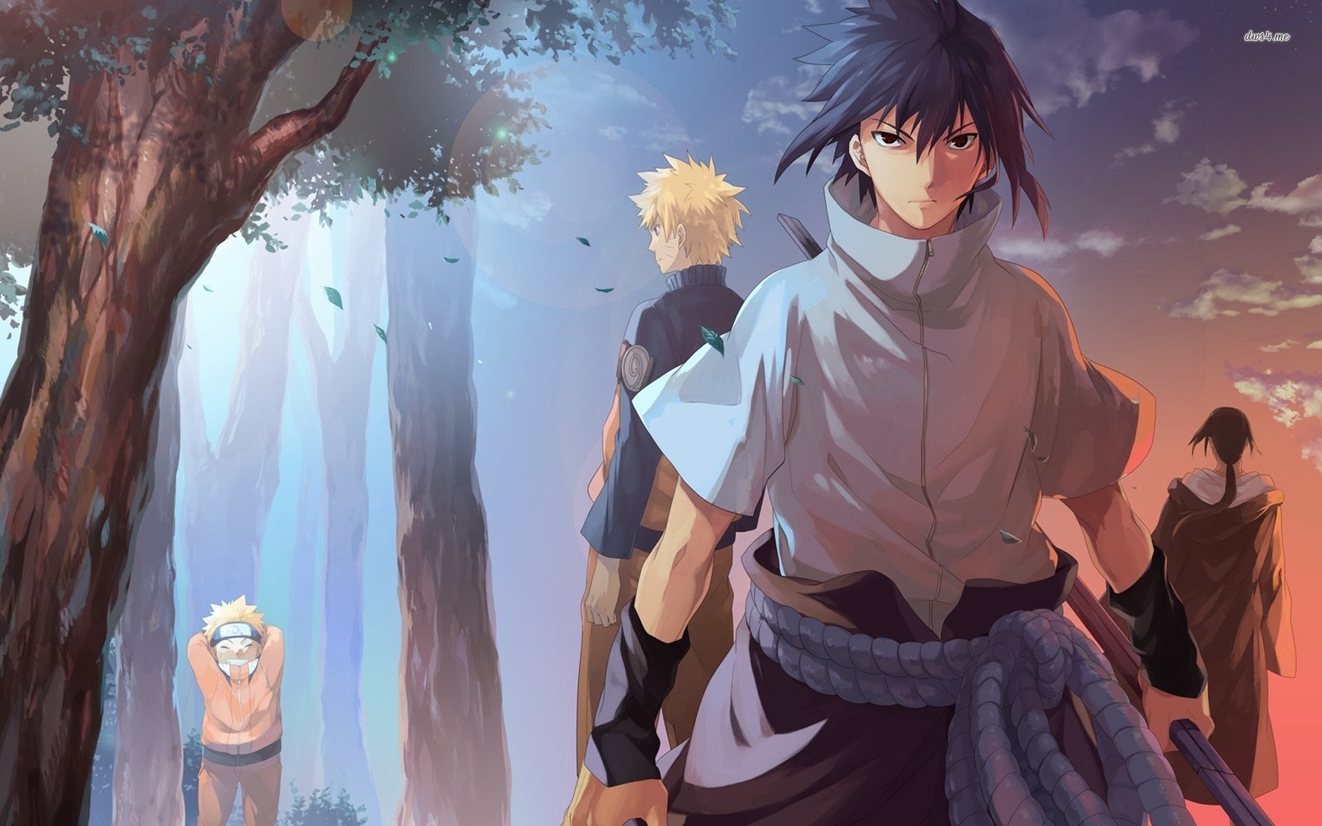 1920x1200 ... Naruto characters in the forest wallpaper  ...