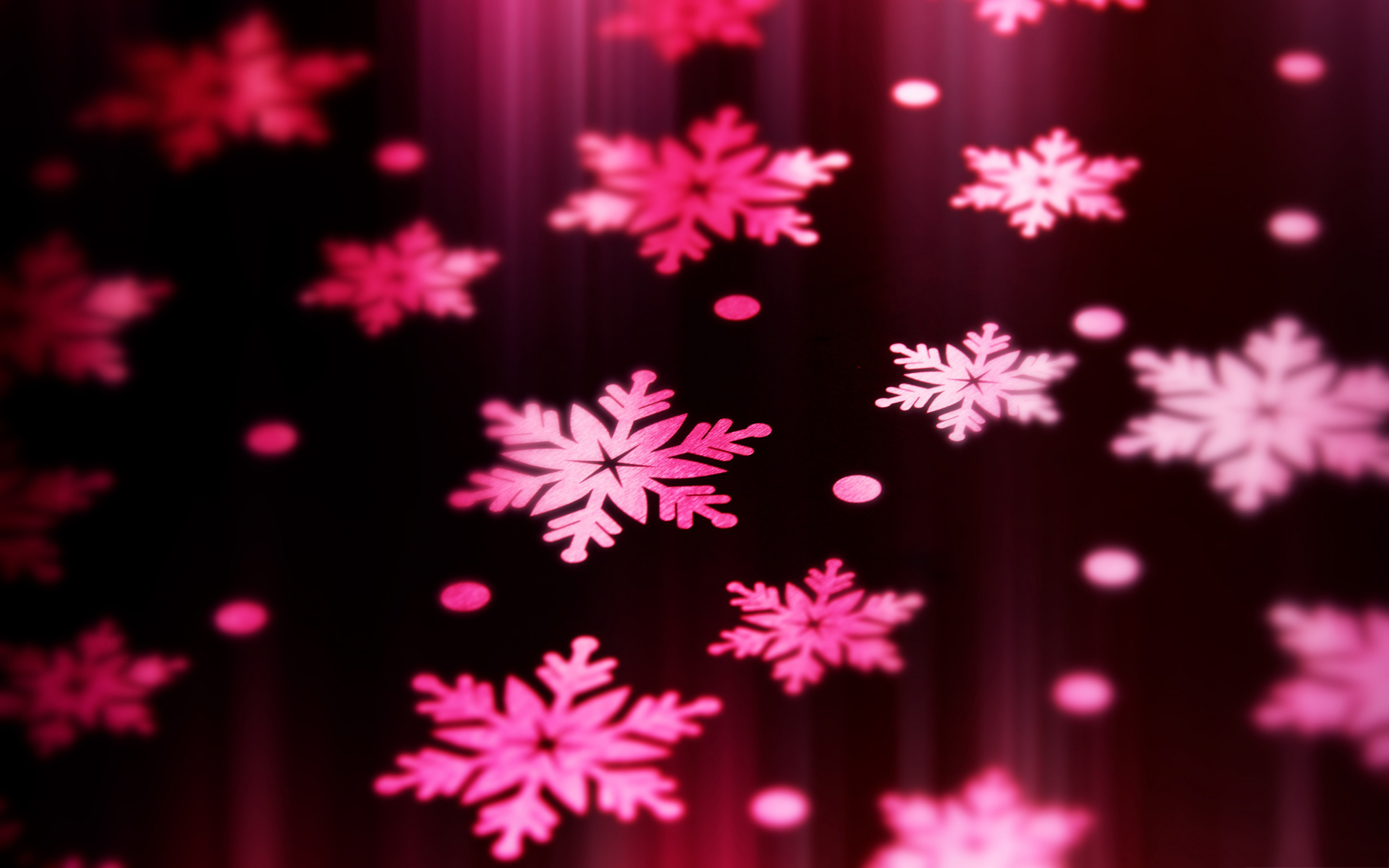 2880x1800 Pink Snowflakes wallpaper