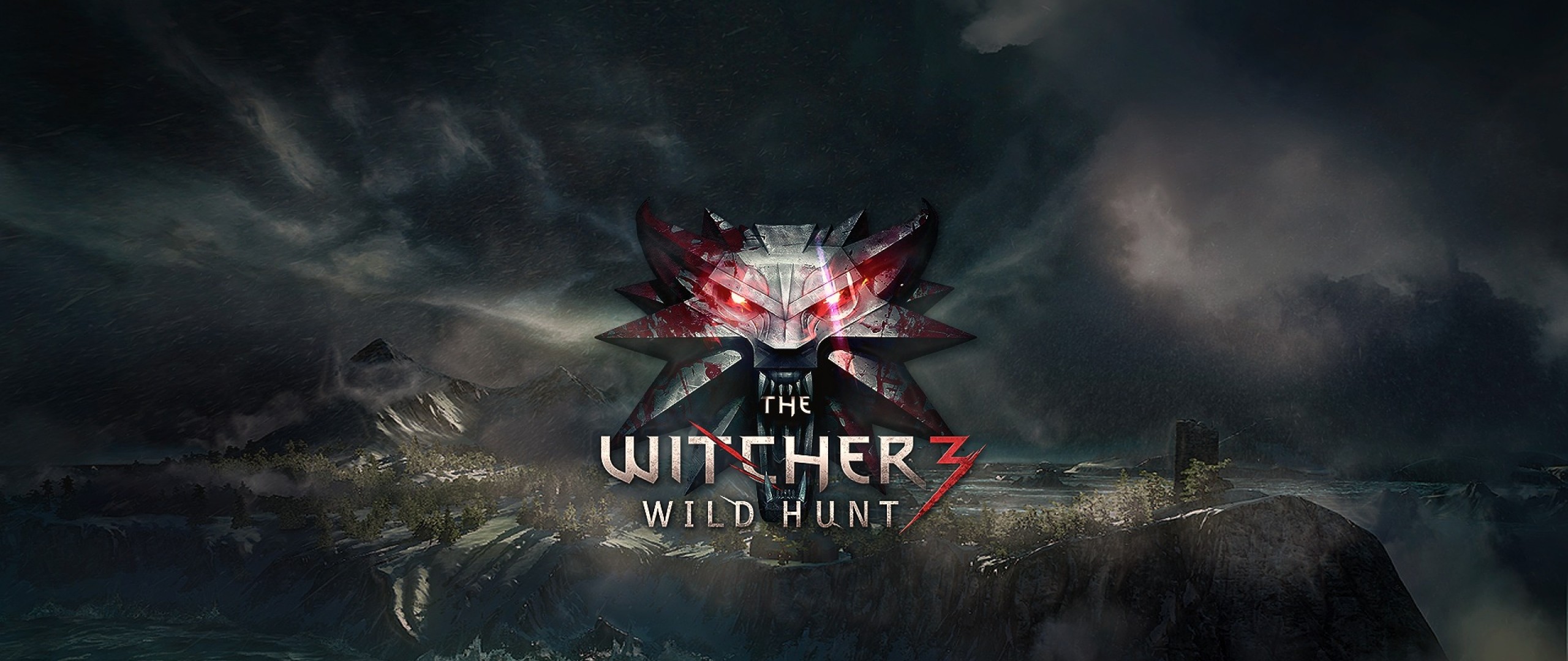 2560x1080 Preview wallpaper the witcher 3, wild hunt, logo 