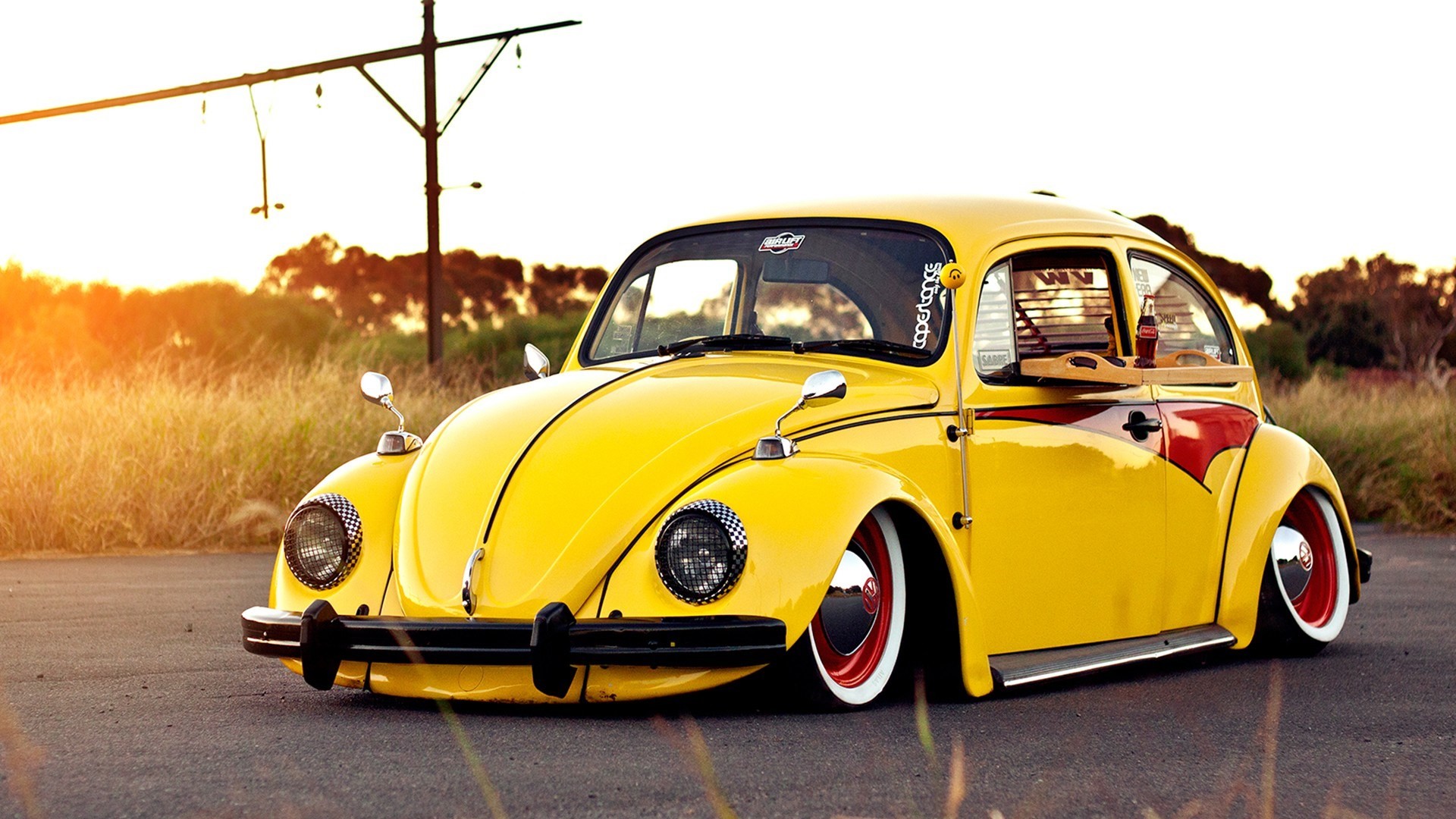 1920x1080 Yellow Tuned Volkswagen Beetle Sunny Day HD Wallpaper - ZoomWalls