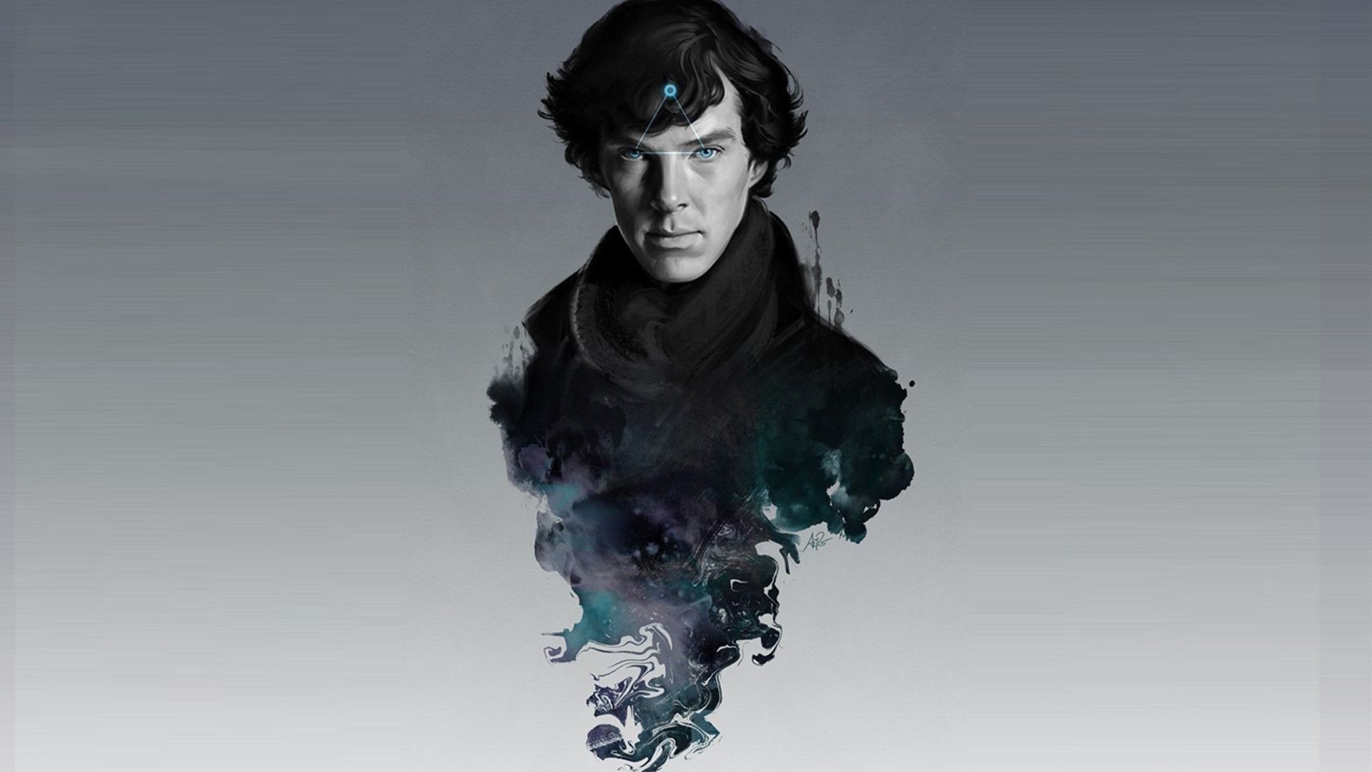 1920x1080 Sherlock, Sherlock Holmes, Benedict Cumberbatch, TV, Smoke, Simple  Background