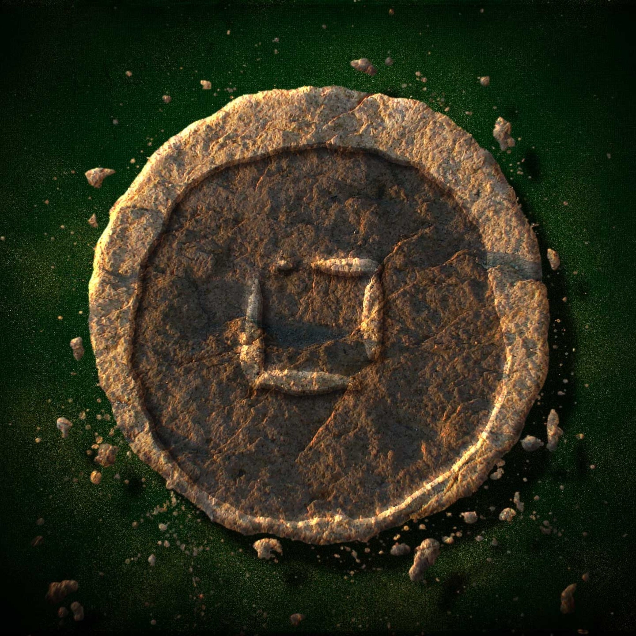 2048x2048  Wallpaper coin, feng shui, culture, metal