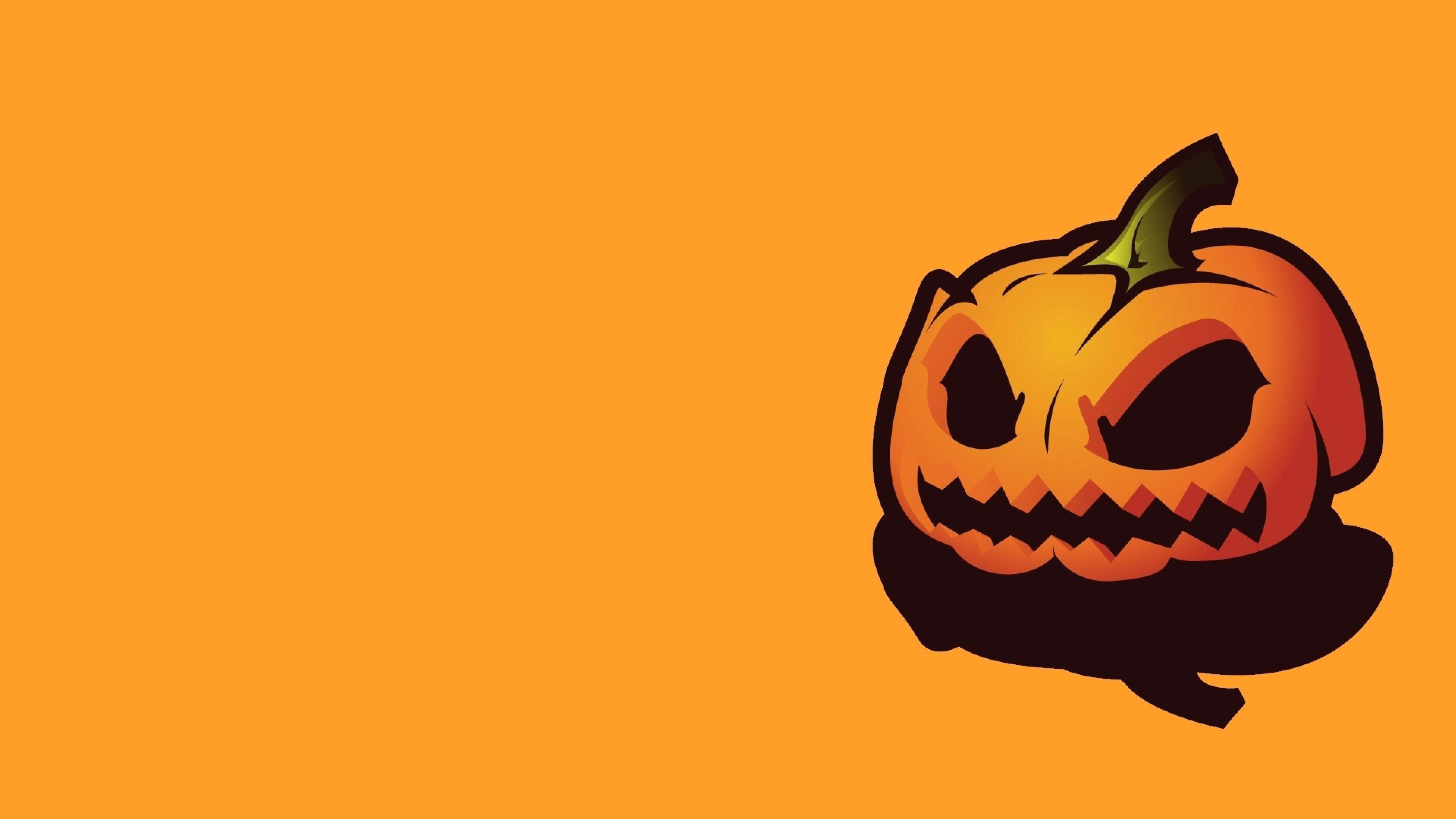 3840x2160 Cute Vector Halloween Pumpkin  wallpaper