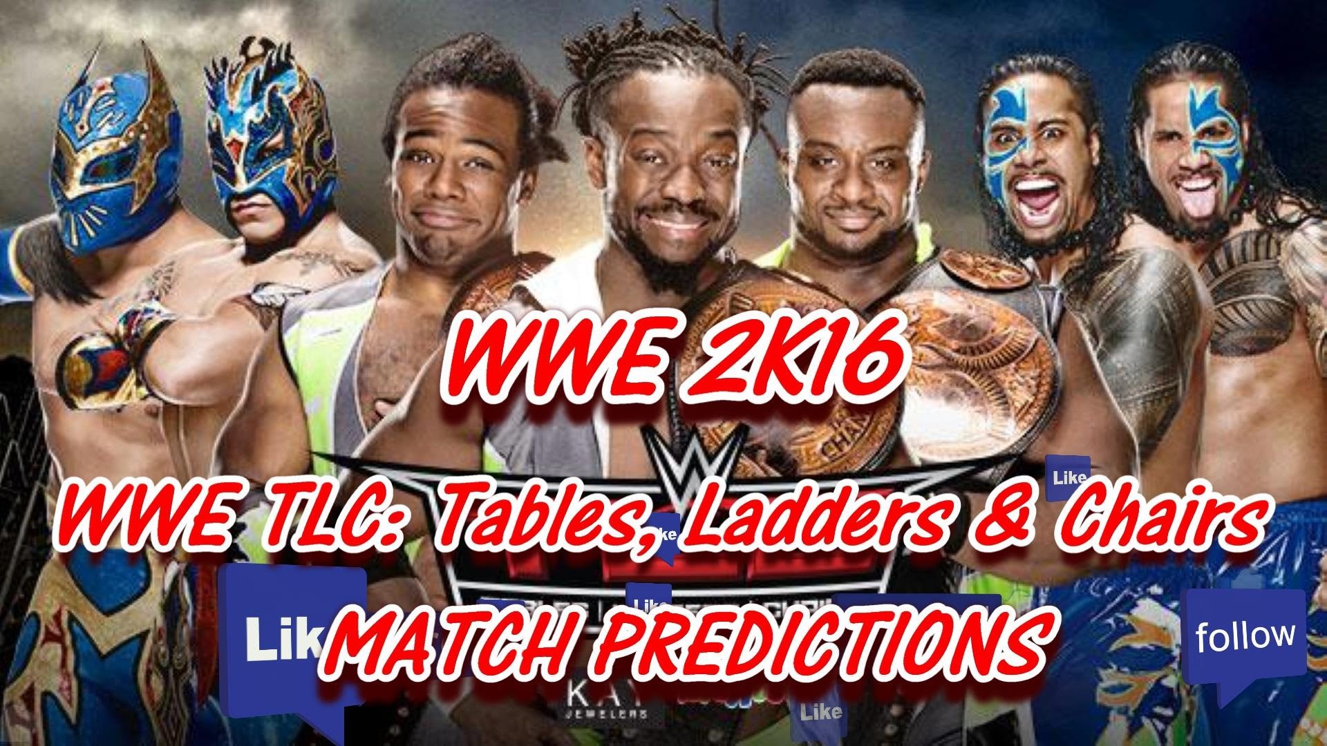 1920x1080 WWE TLC 2015: Tag Team Titles The New Day vs. The Usos vs. The Lucha  Dragons (Predictions) WWE2K16 - YouTube