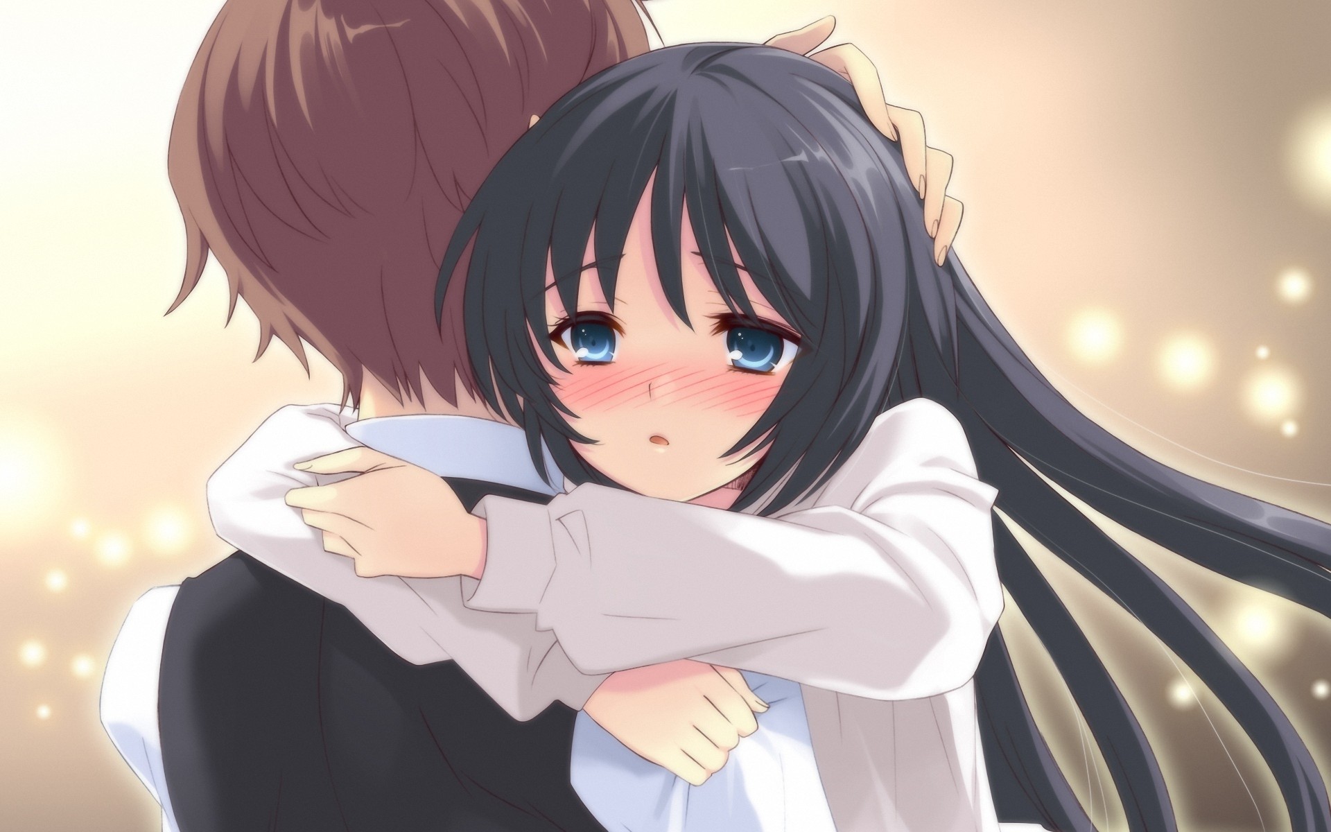 1920x1200 Anime Hug Wallpapers Anime Sad Hug Anime hug crying